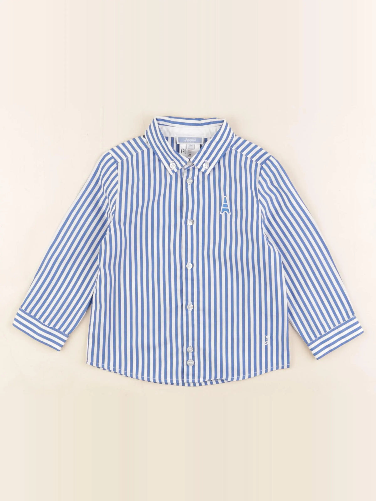 Jacadi - chemise bleu, blanc - 24 mois