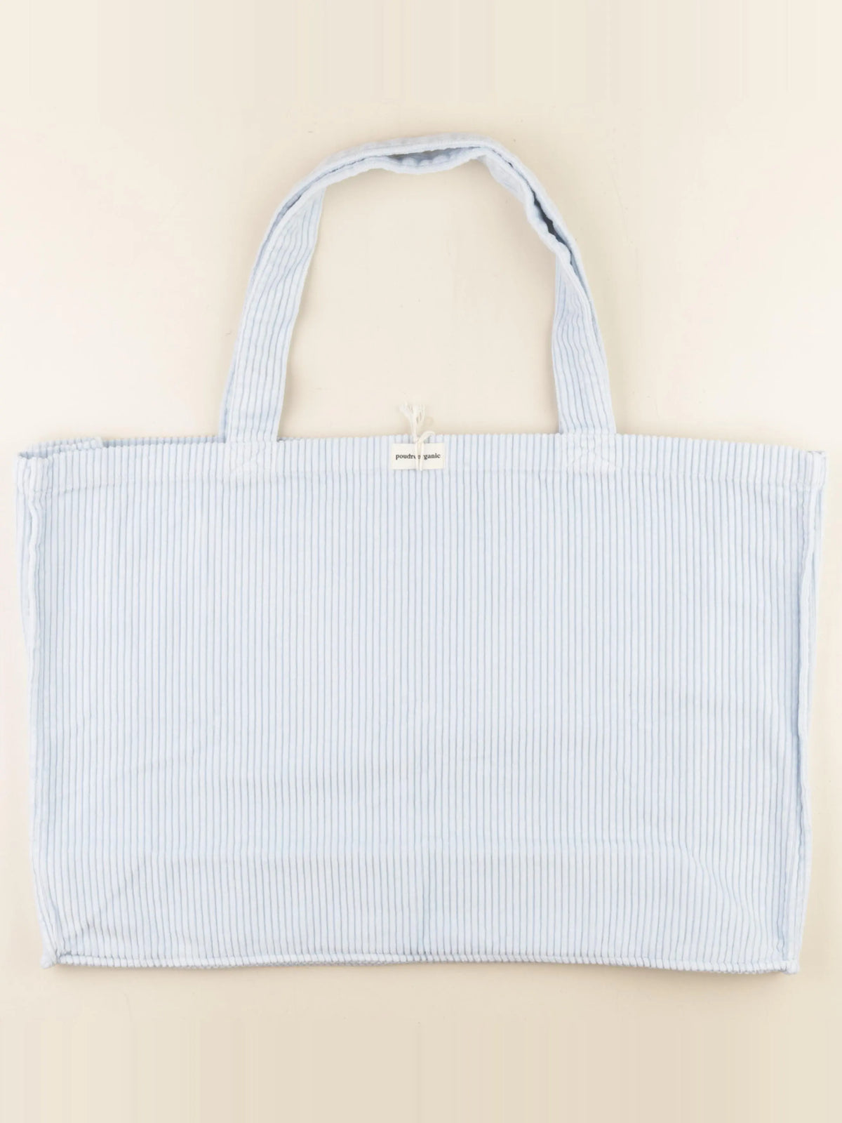 Poudre Organic - Grand Cabas VIGNE velours côtelé bleu -