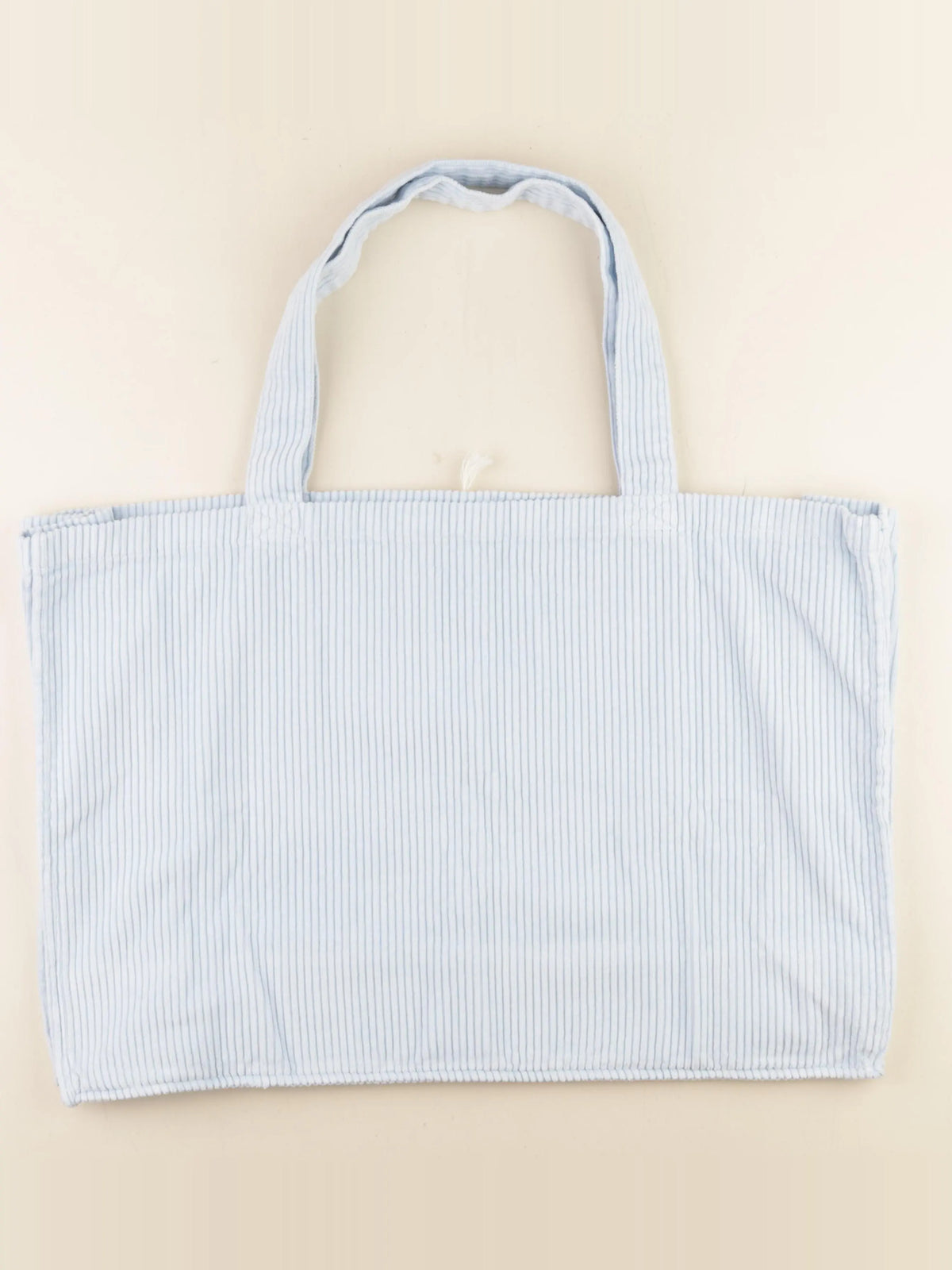 Poudre Organic - Grand Cabas VIGNE velours côtelé bleu -