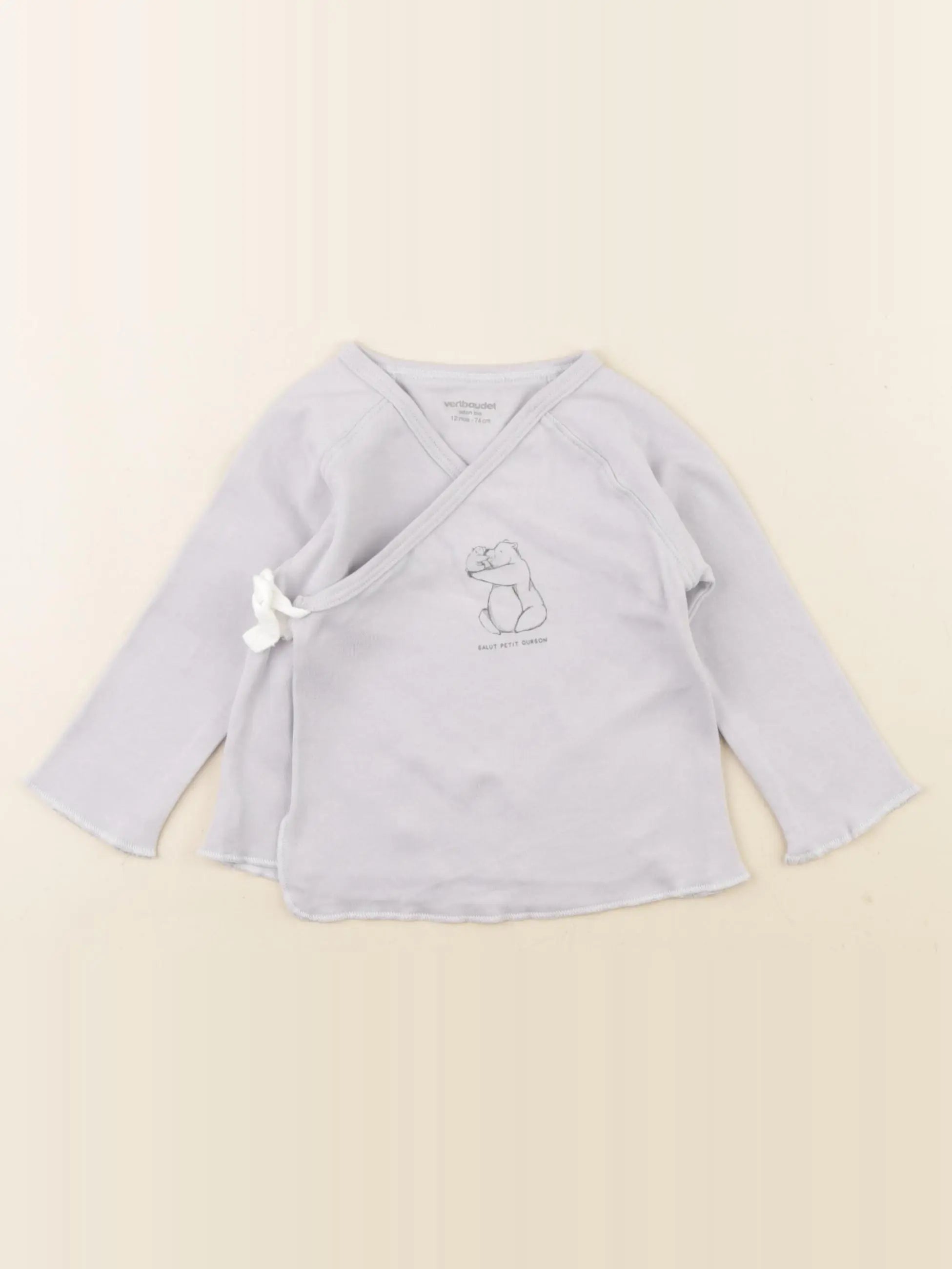 Vertbaudet - tee-shirt bleu - 12 mois