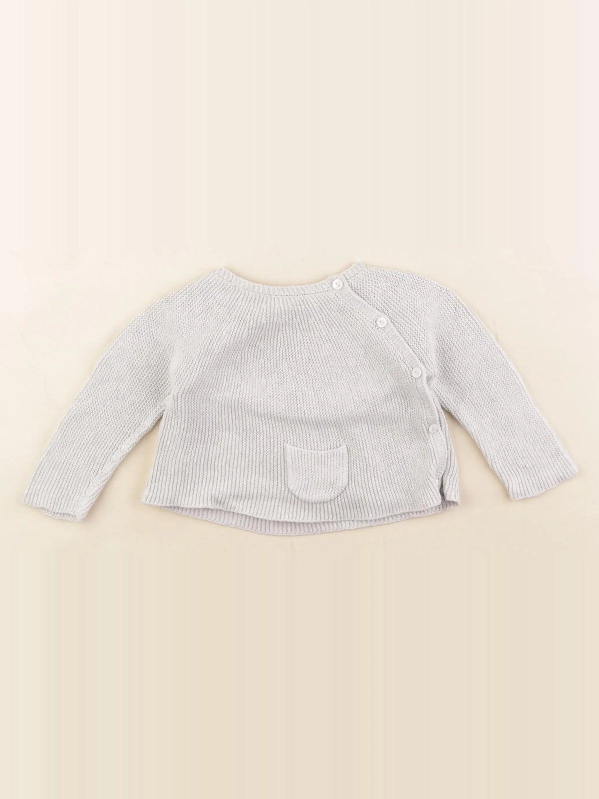 Zara - pull gris - 3/6 mois