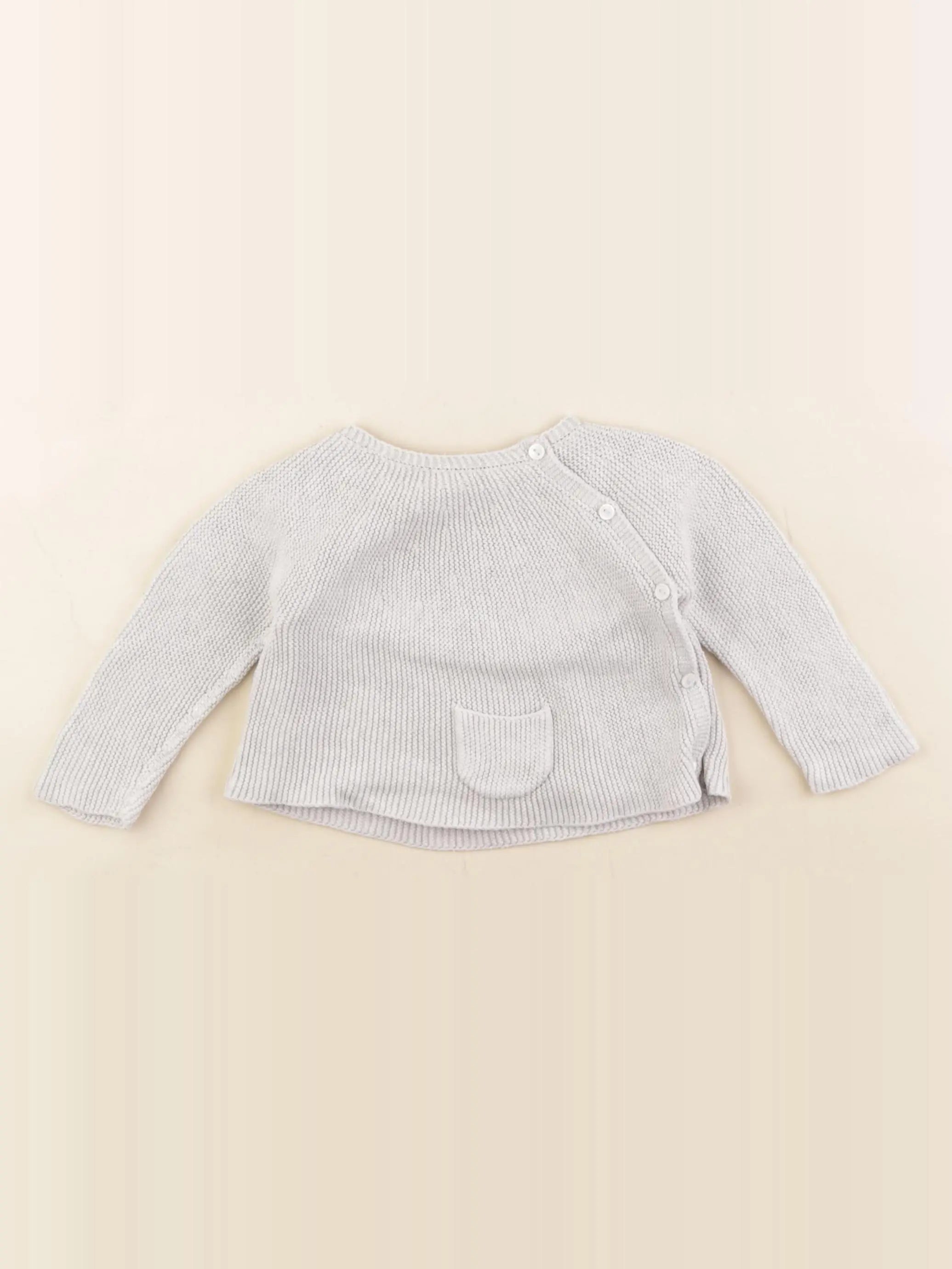 Zara - pull gris - 3/6 mois
