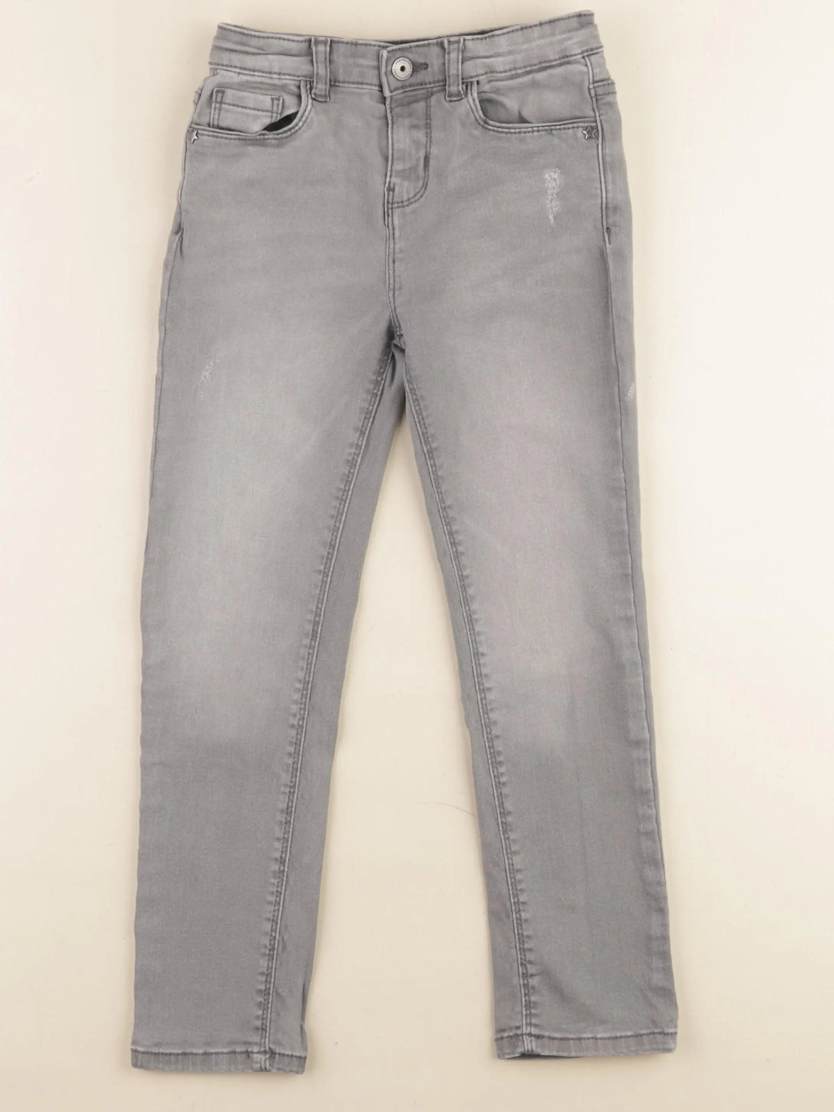 Vertbaudet - jean gris - 7 ans