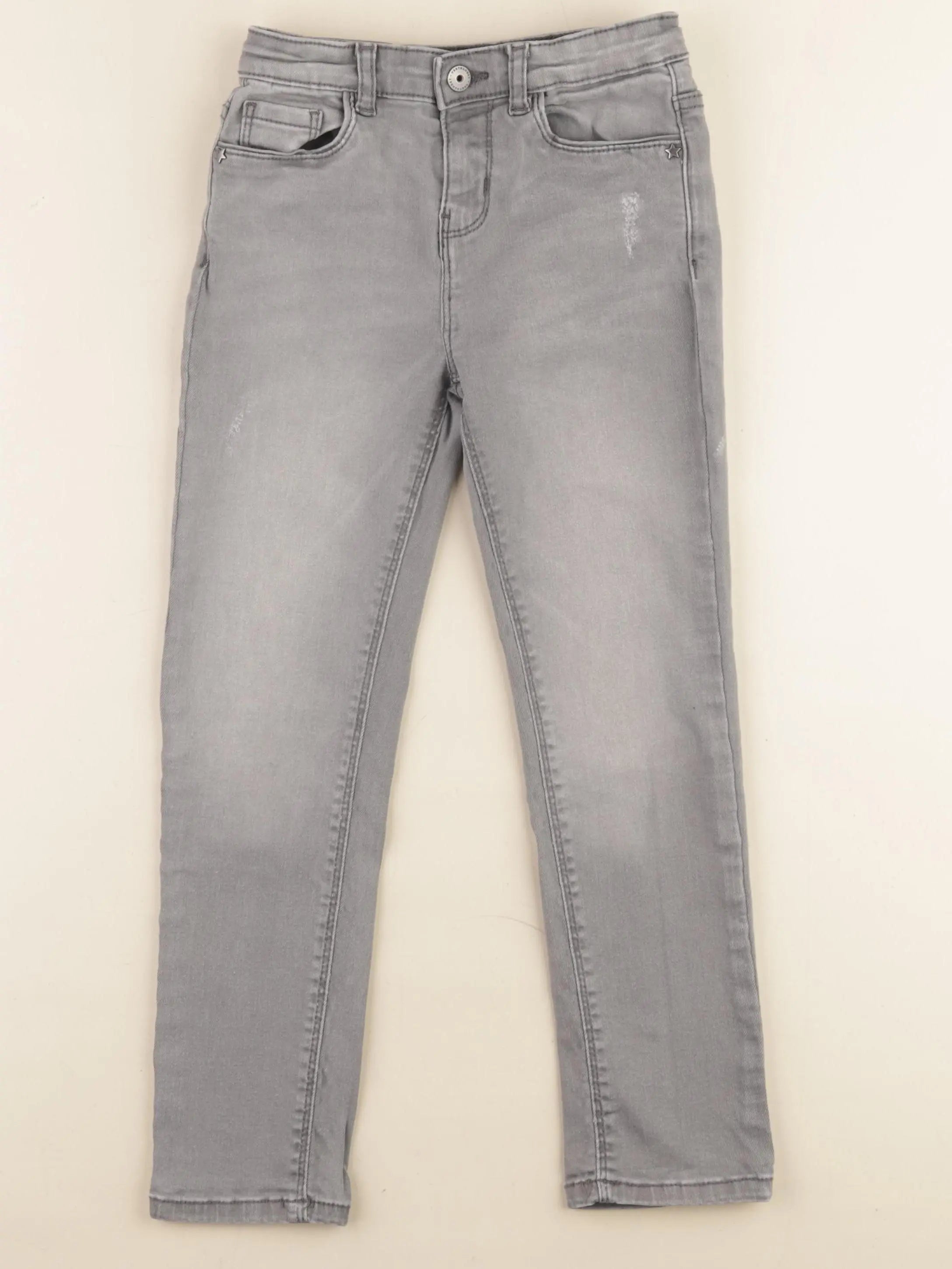 Vertbaudet - jean gris - 7 ans
