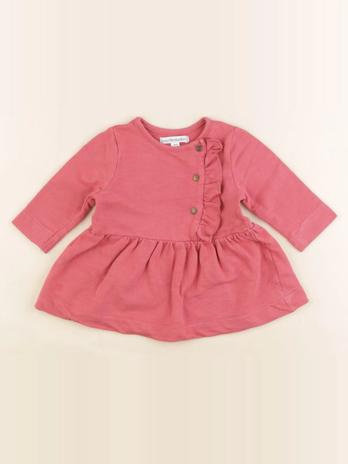 Vertbaudet - robe rose - 3 mois