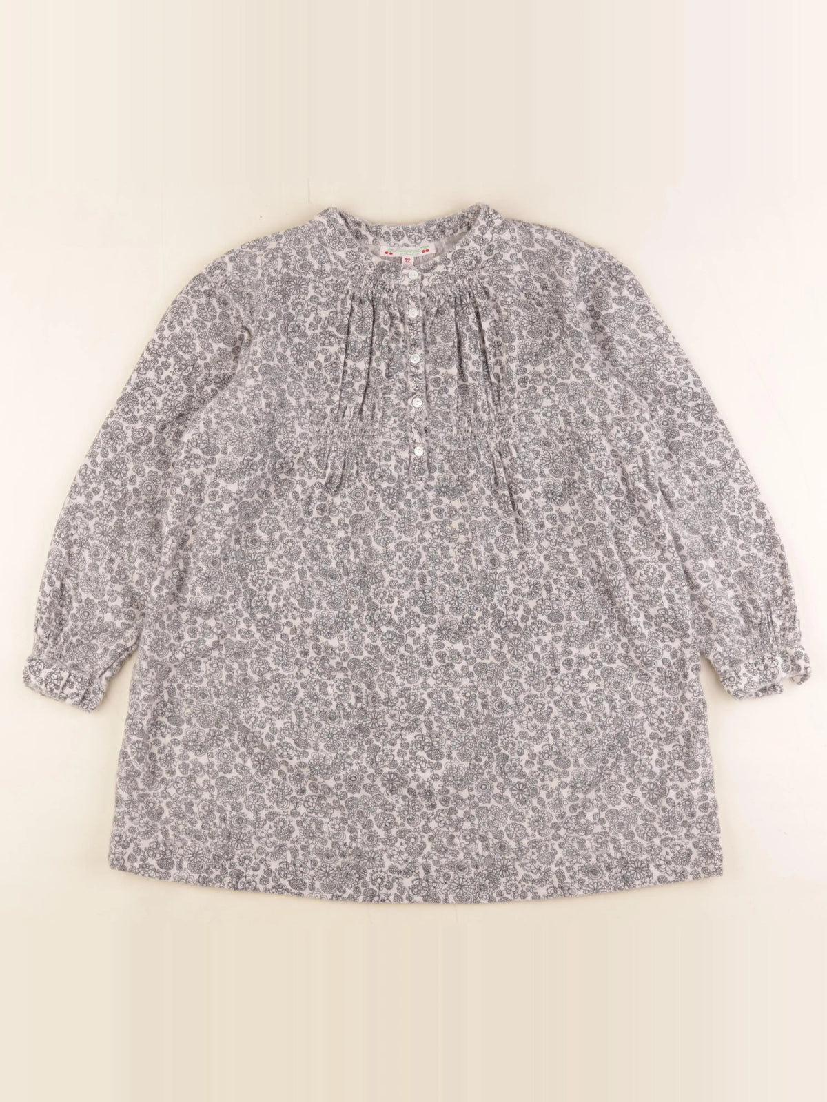 Bonpoint - robe beige, noir - 12 ans