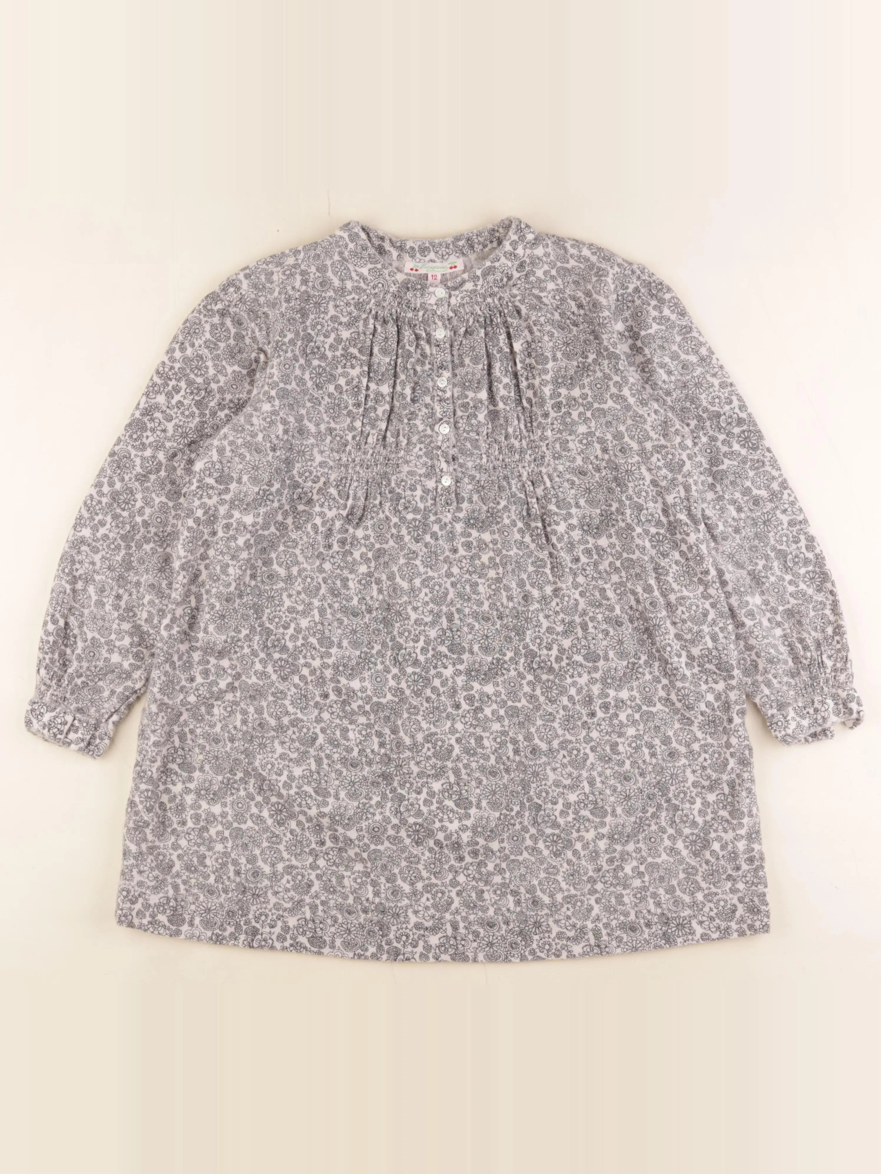 Bonpoint - robe beige, noir - 12 ans