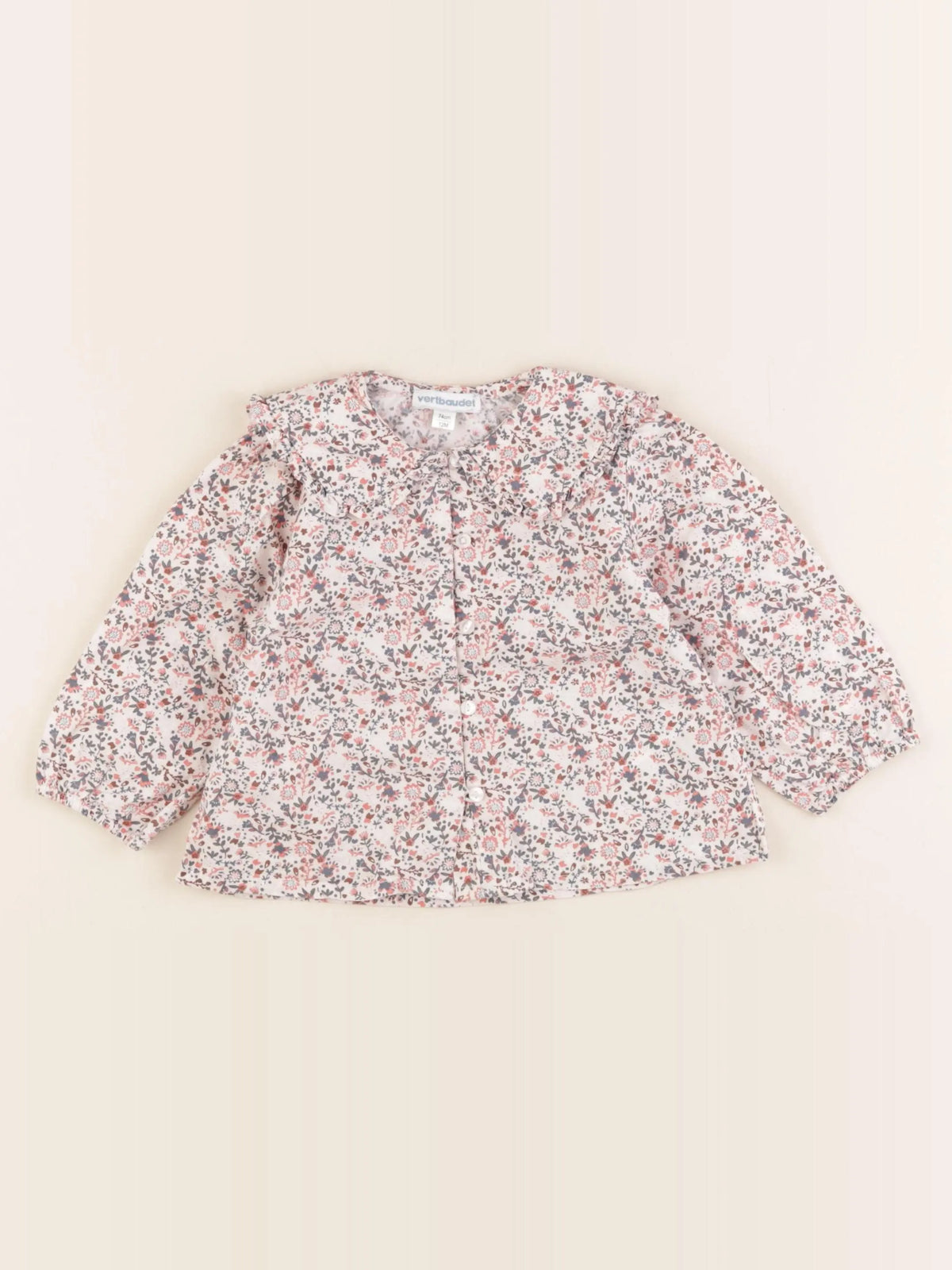 Vertbaudet - blouse multicolore - 12 mois