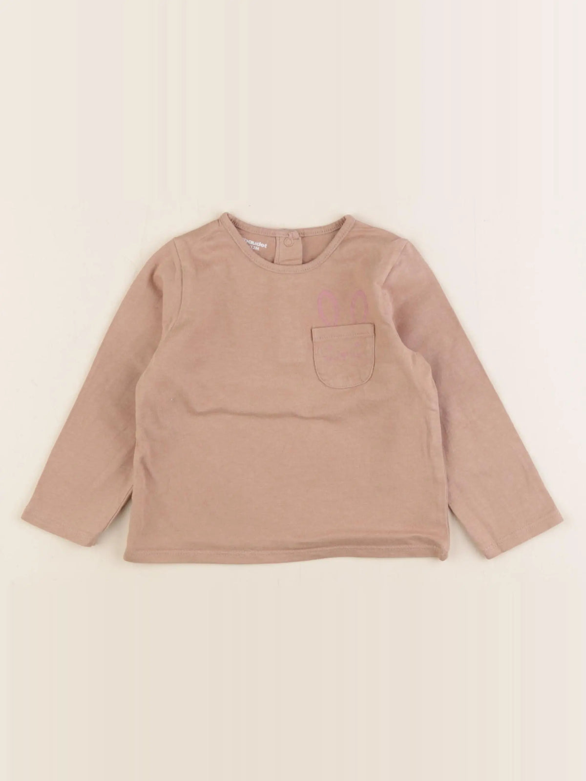 Vertbaudet - tee-shirt marron - 12 mois
