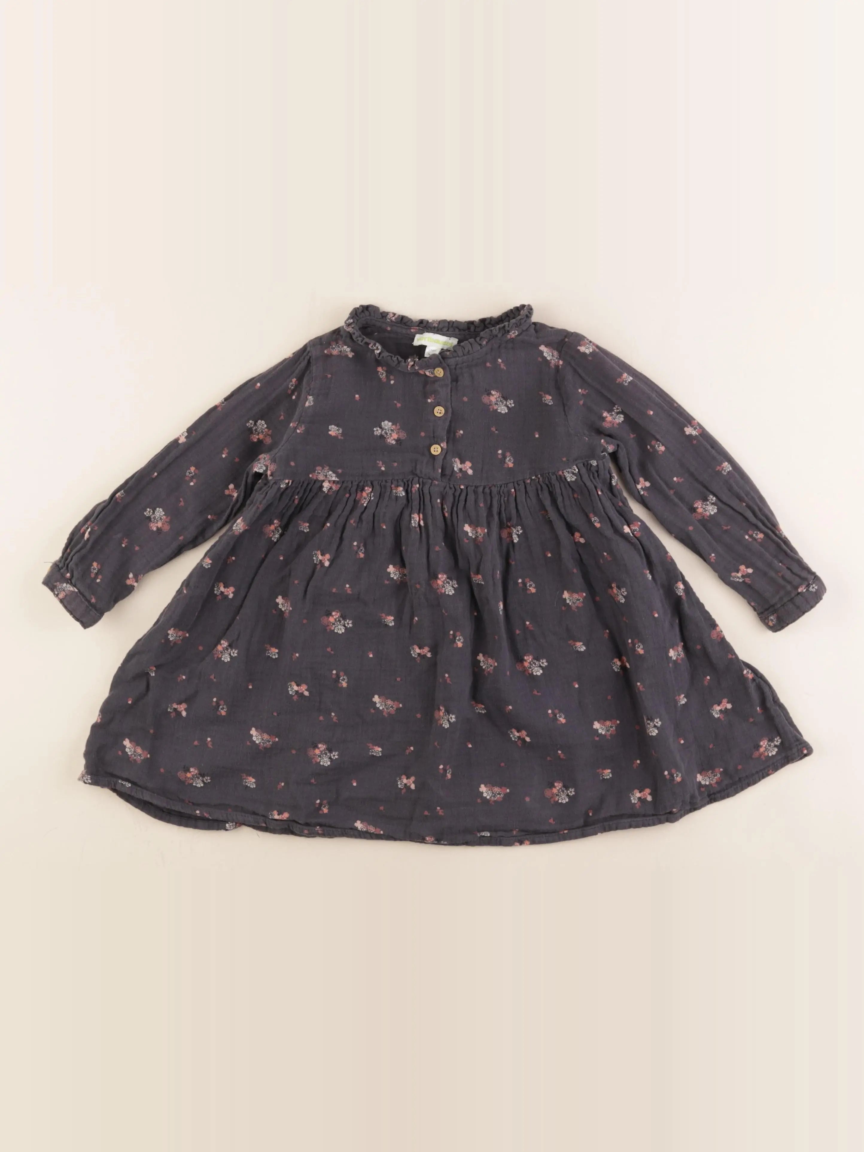 Vertbaudet - robe taupe - 3 ans