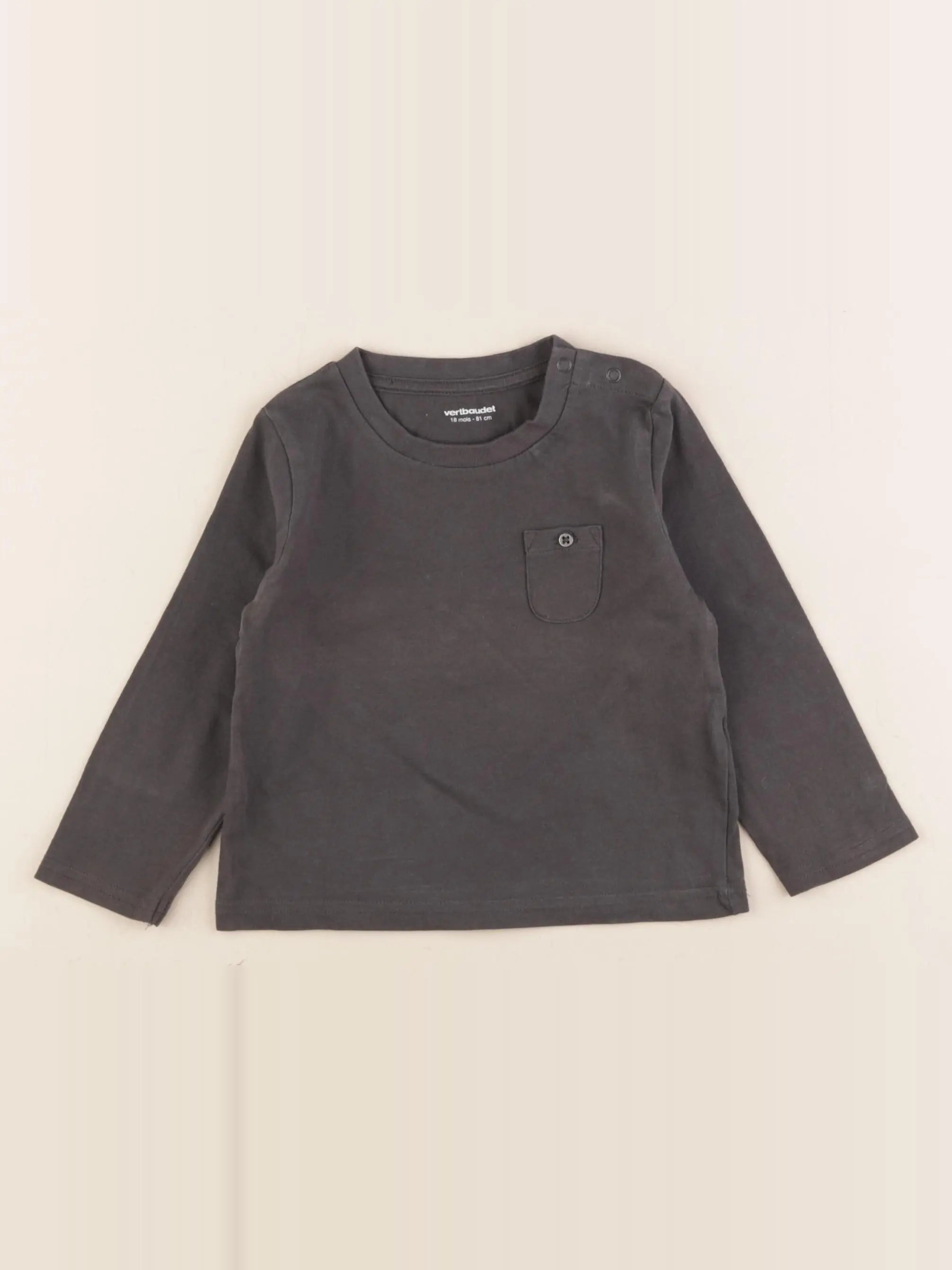 Vertbaudet - tee-shirt gris - 18 mois