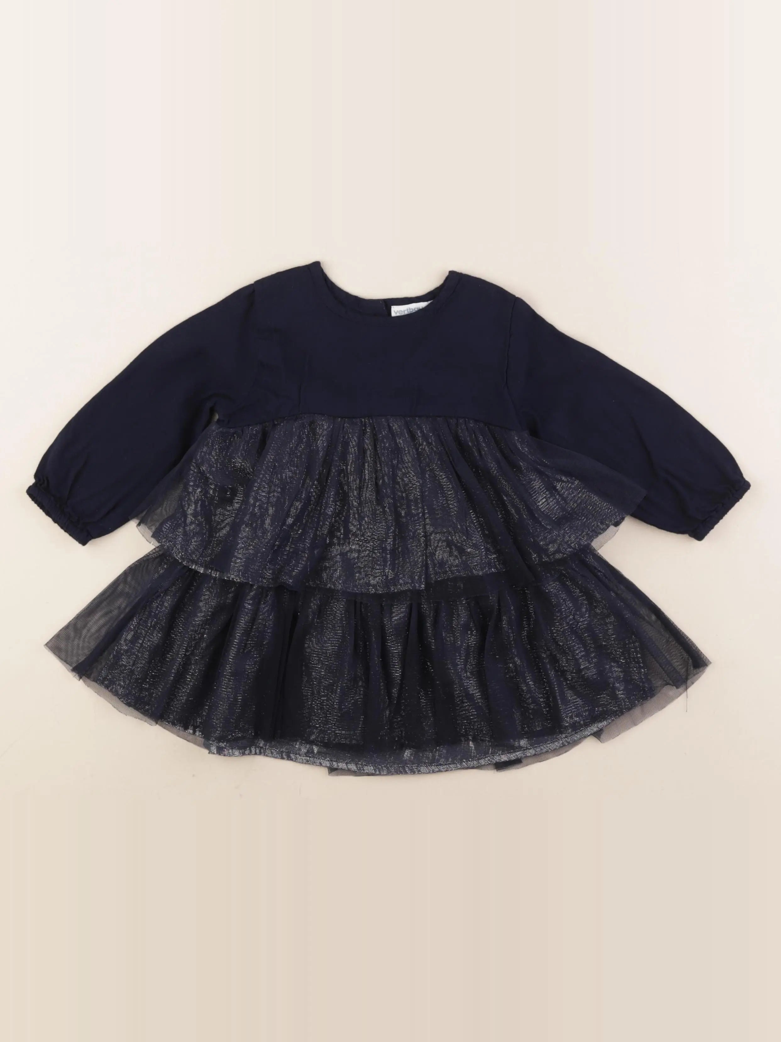 Vertbaudet - robe bleu - 12 mois
