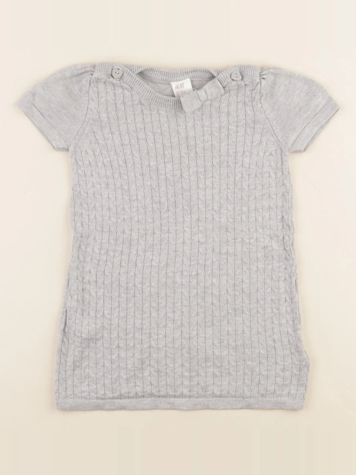 H&M - robe gris - 9/12 mois