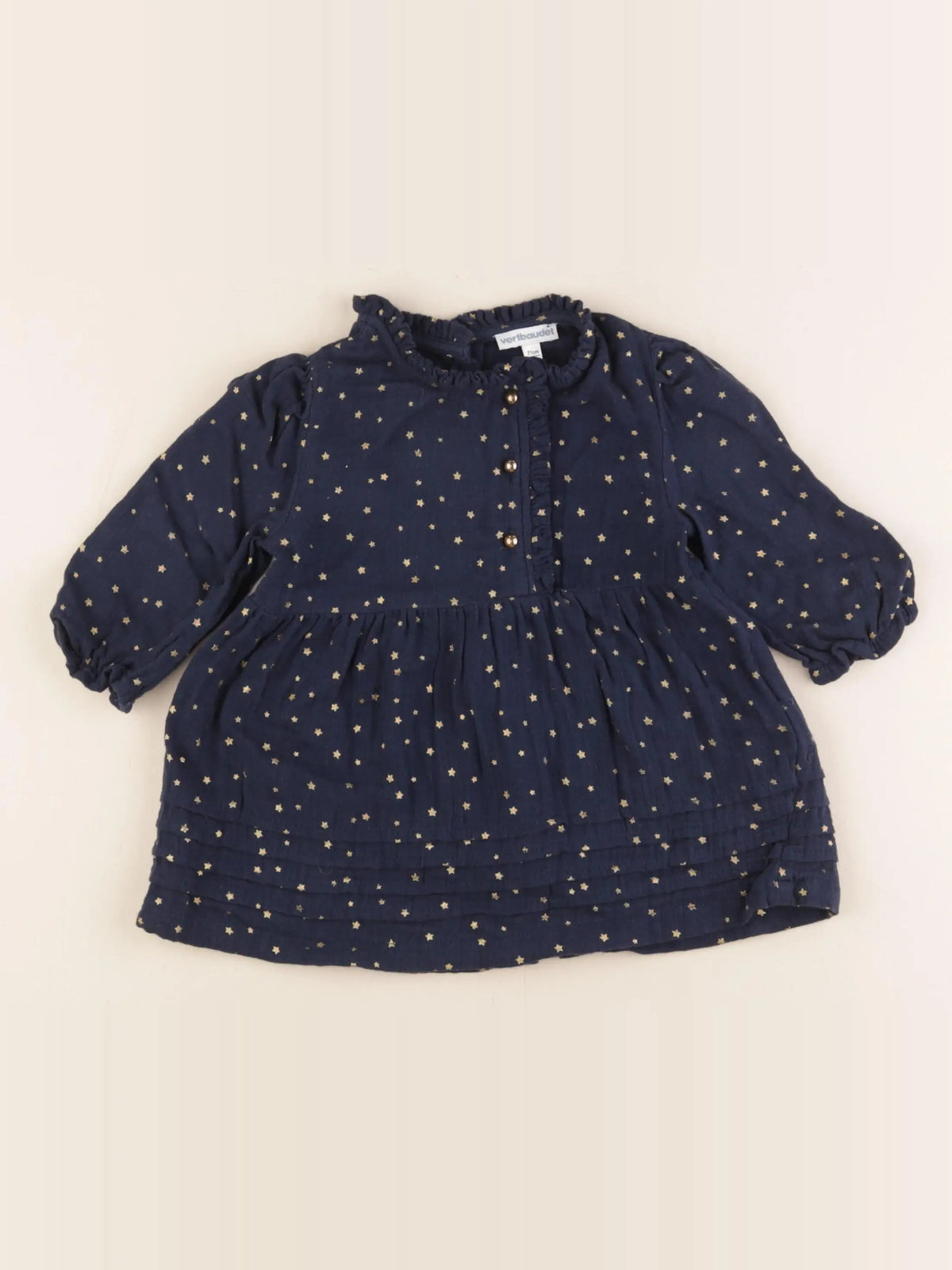 Vertbaudet - robe bleu - 9 mois