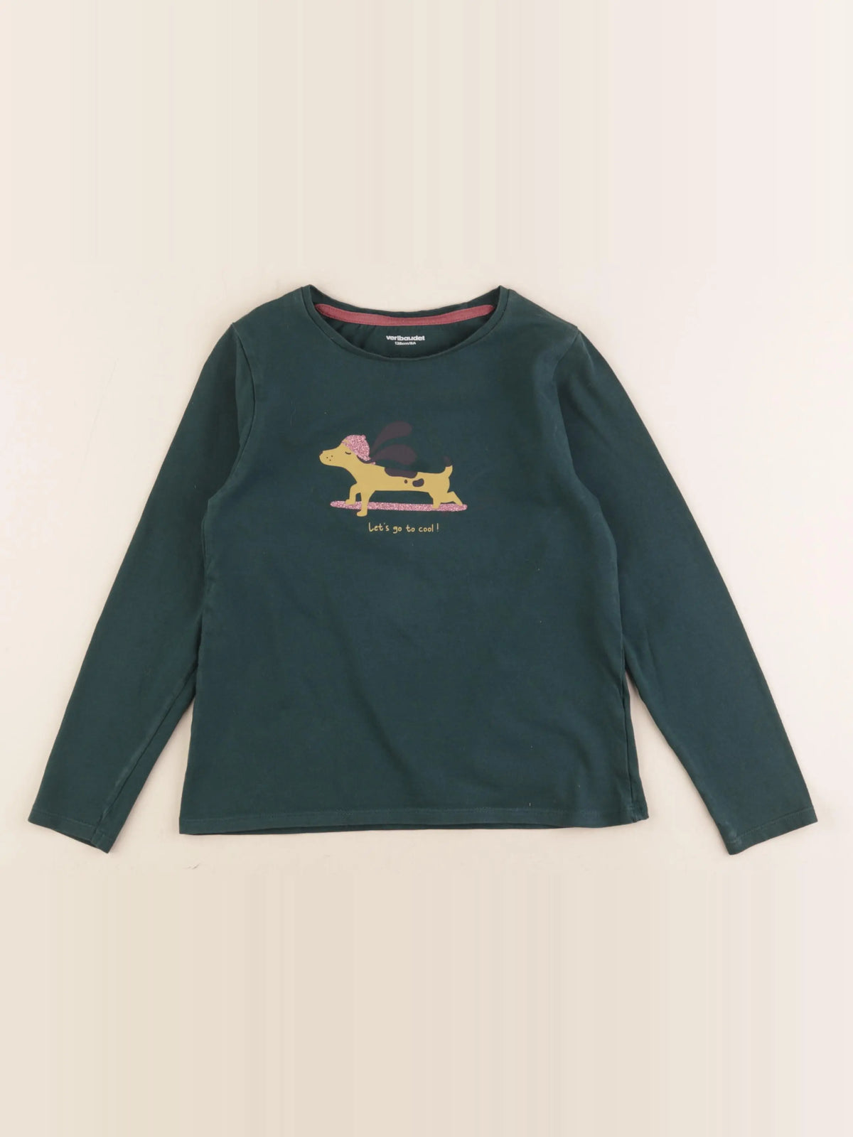 Vertbaudet - tee-shirt vert - 8 ans
