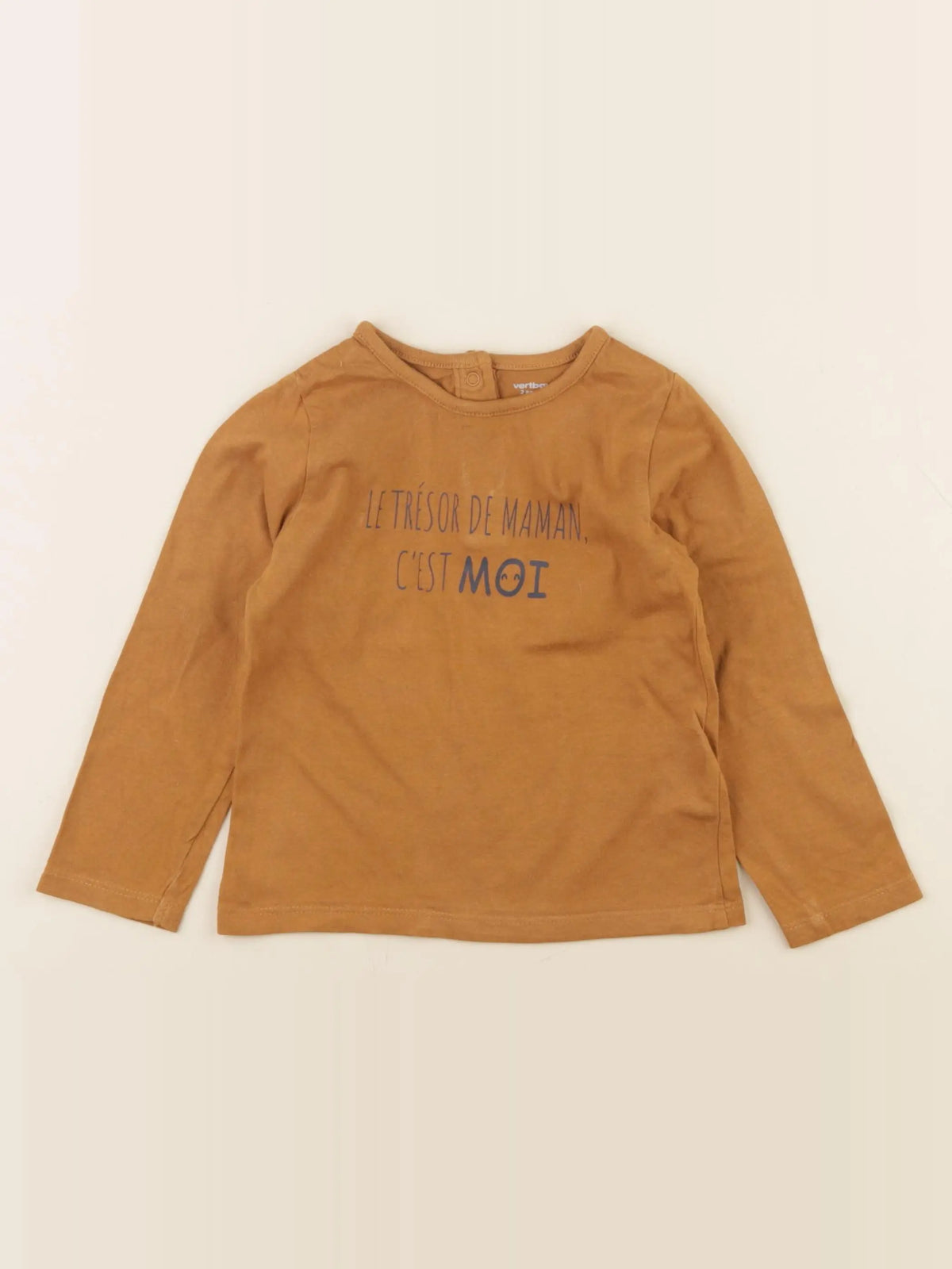 Vertbaudet - tee-shirt marron - 2 ans