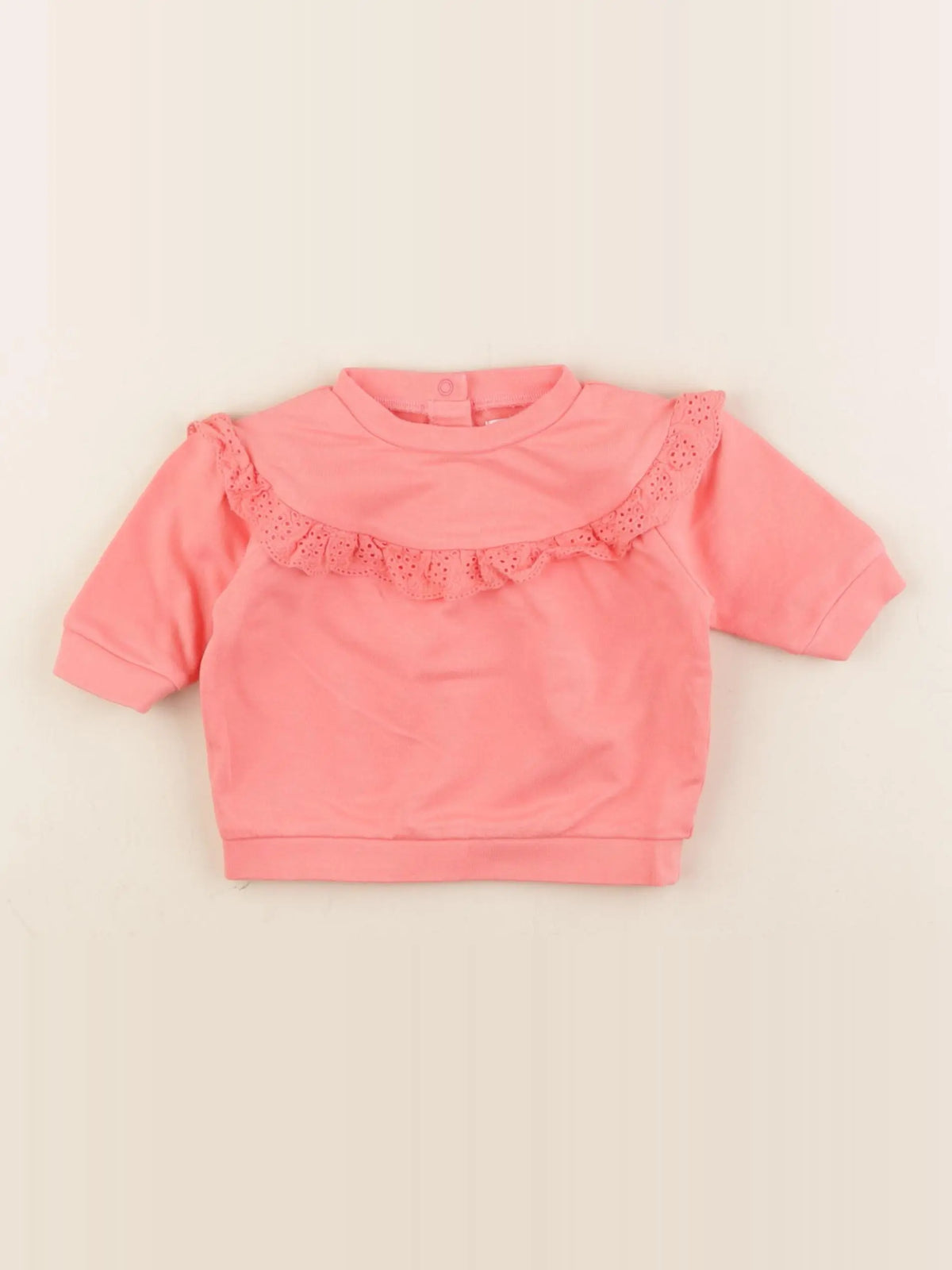 Vertbaudet - sweat rose - 3 mois