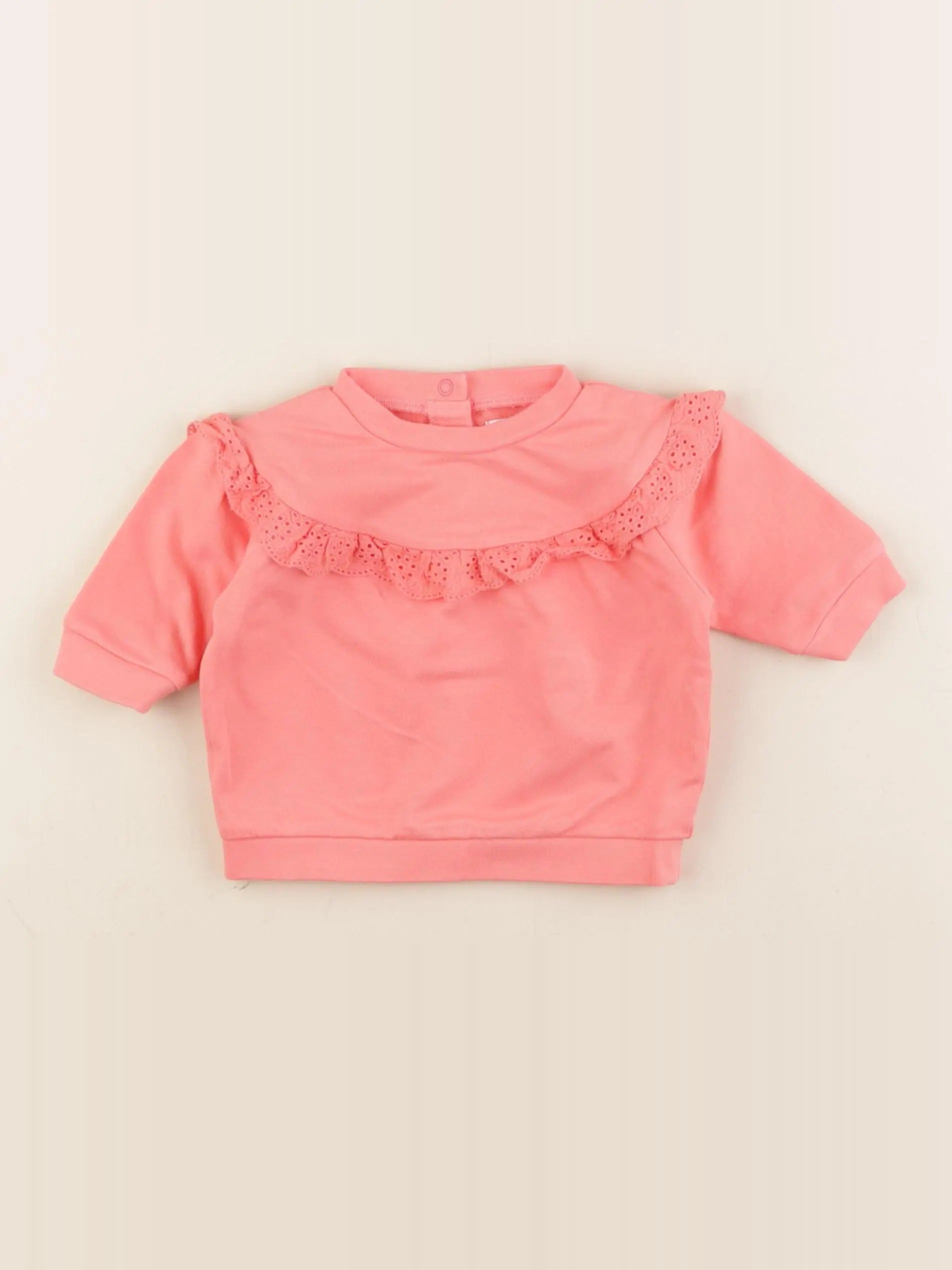 Vertbaudet - sweat rose - 3 mois