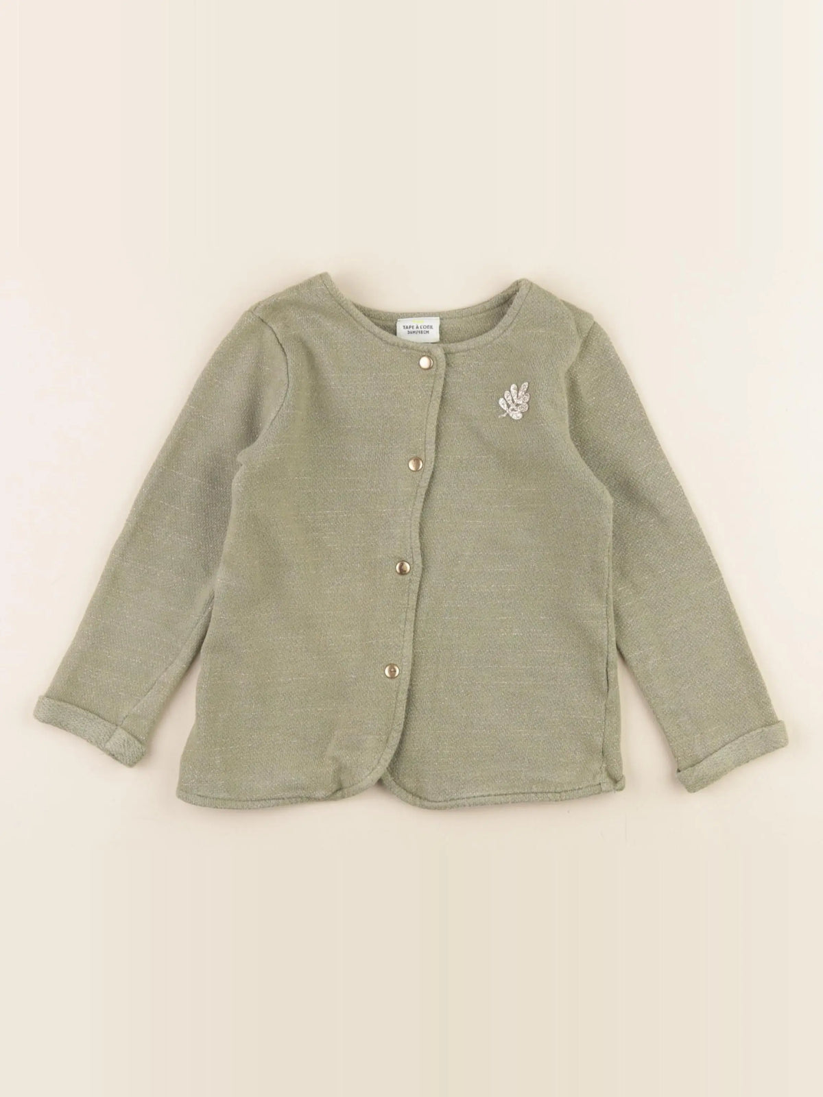 Tape à l'oeil - sweat vert, or - 36 mois