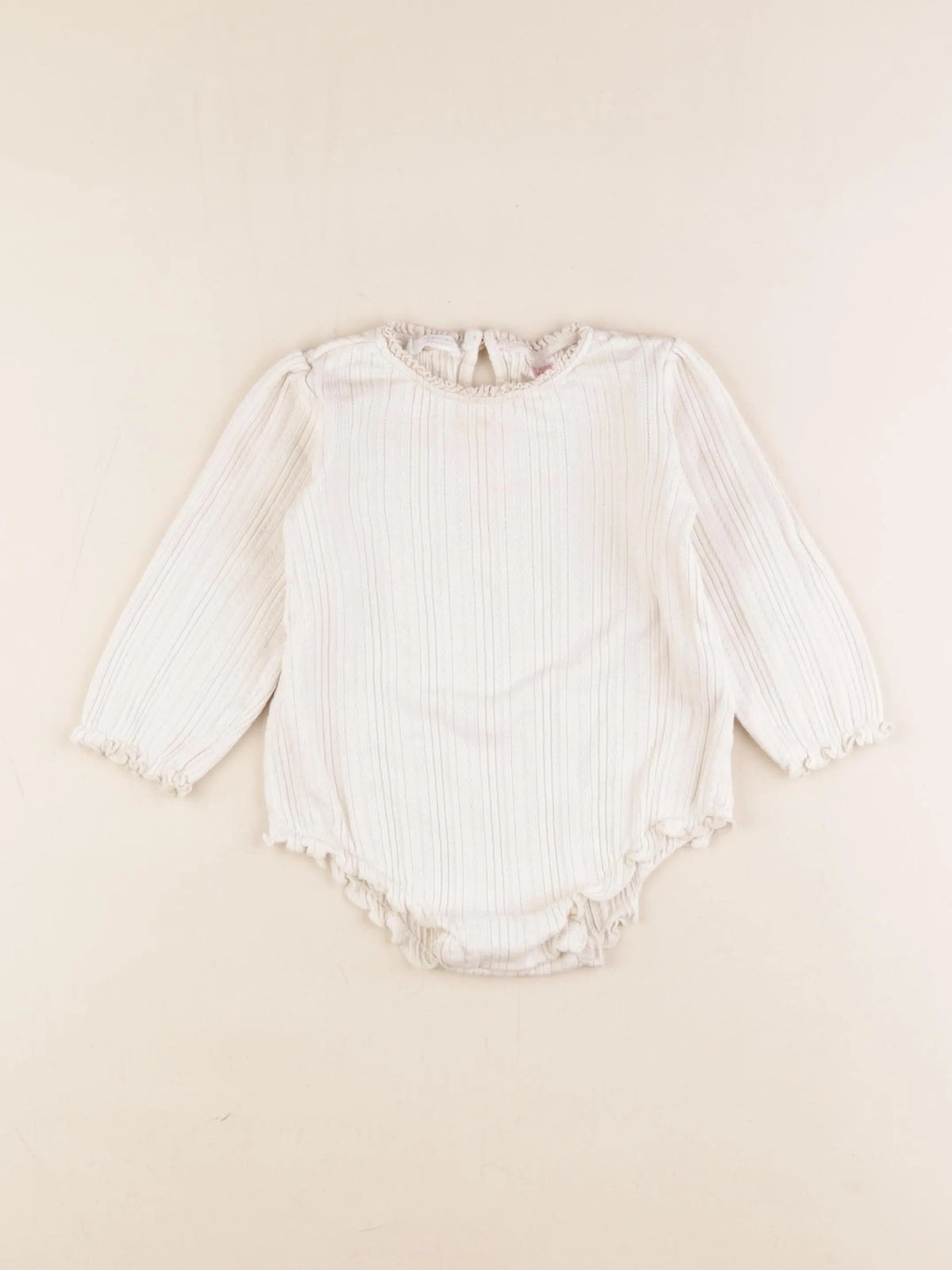 Zara - body tee-shirt beige - 9 mois