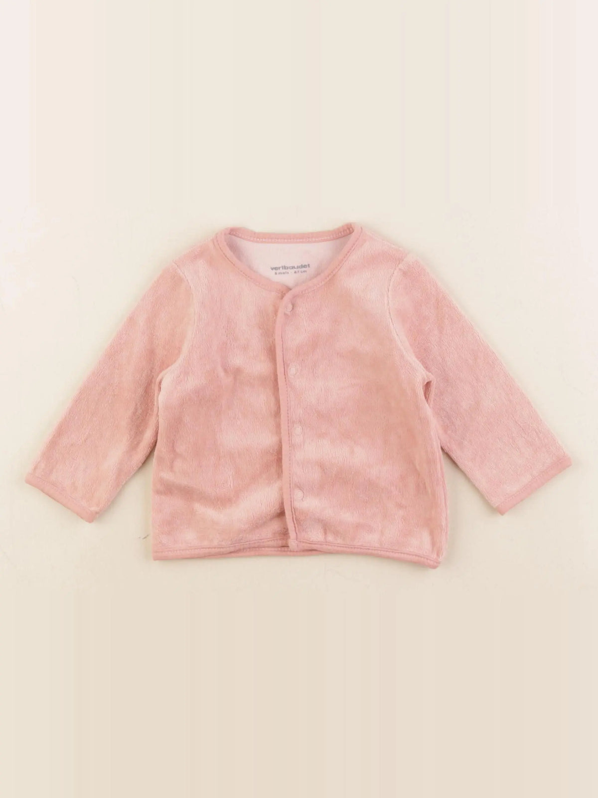 Vertbaudet - sweat rose - 6 mois