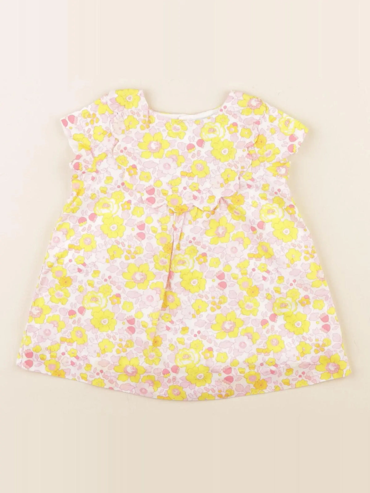 Jacadi - robe liberty jaune - 3 mois