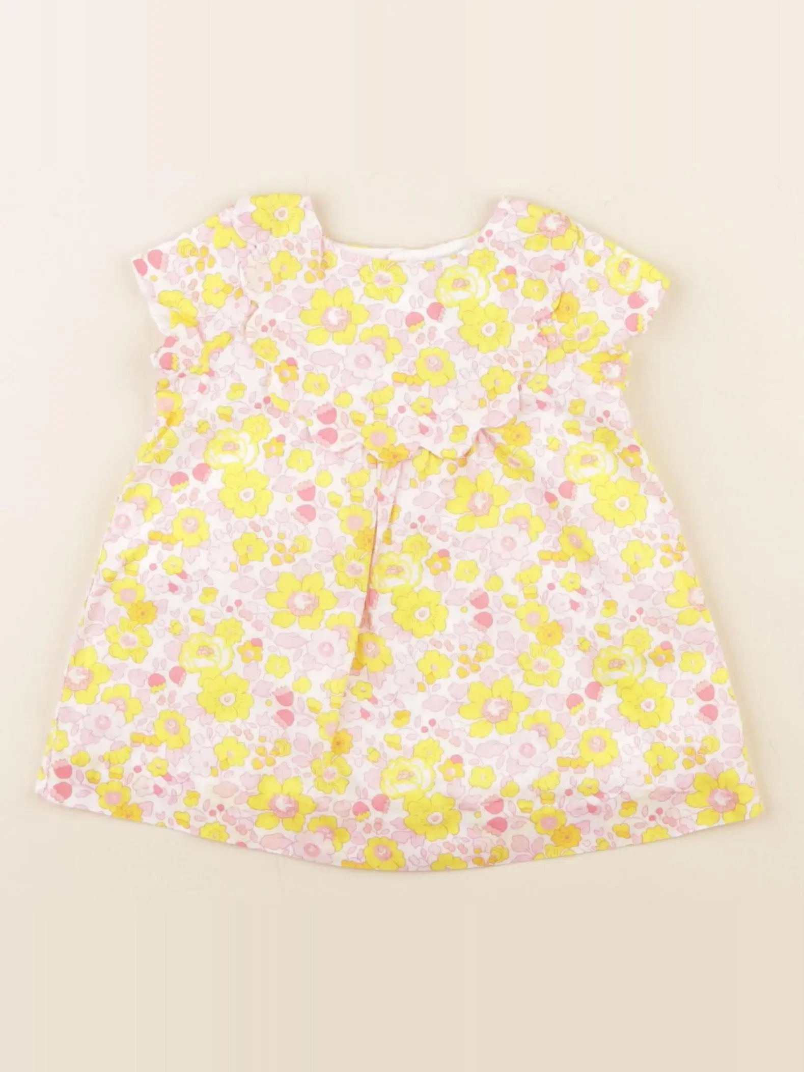Jacadi - robe liberty jaune - 3 mois
