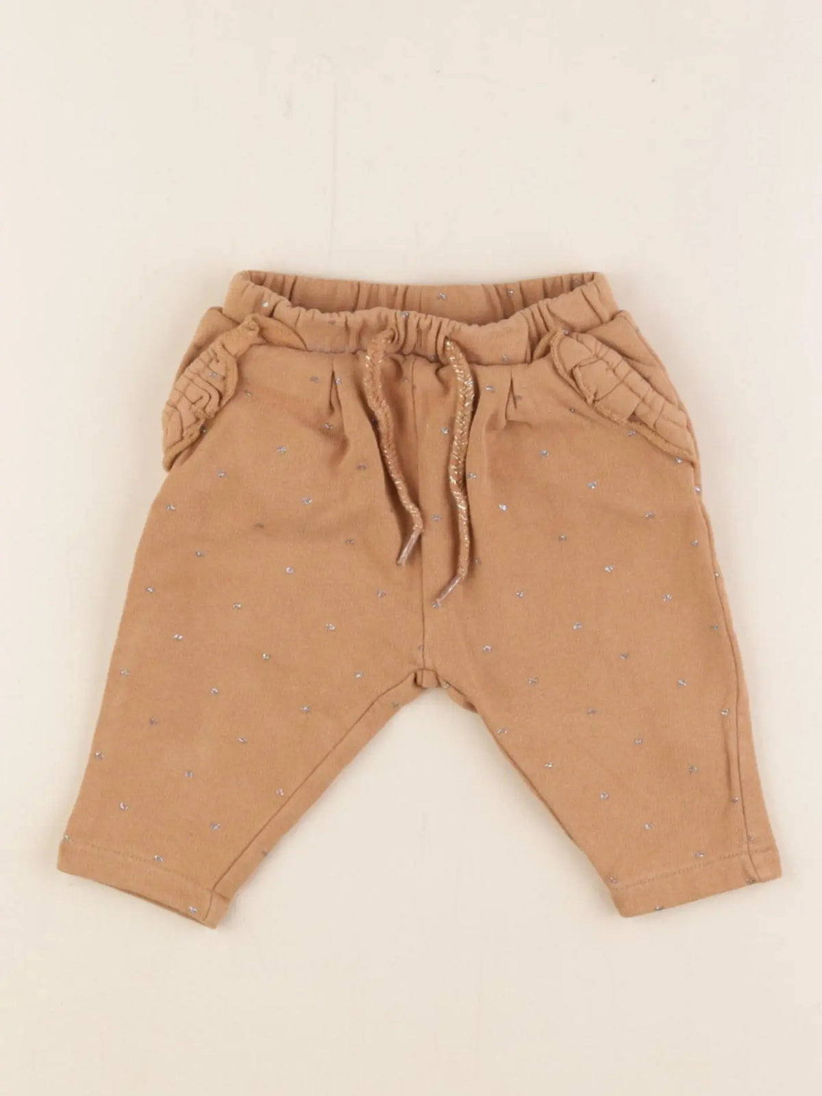 Vertbaudet - pantalon marron, or - 3 mois