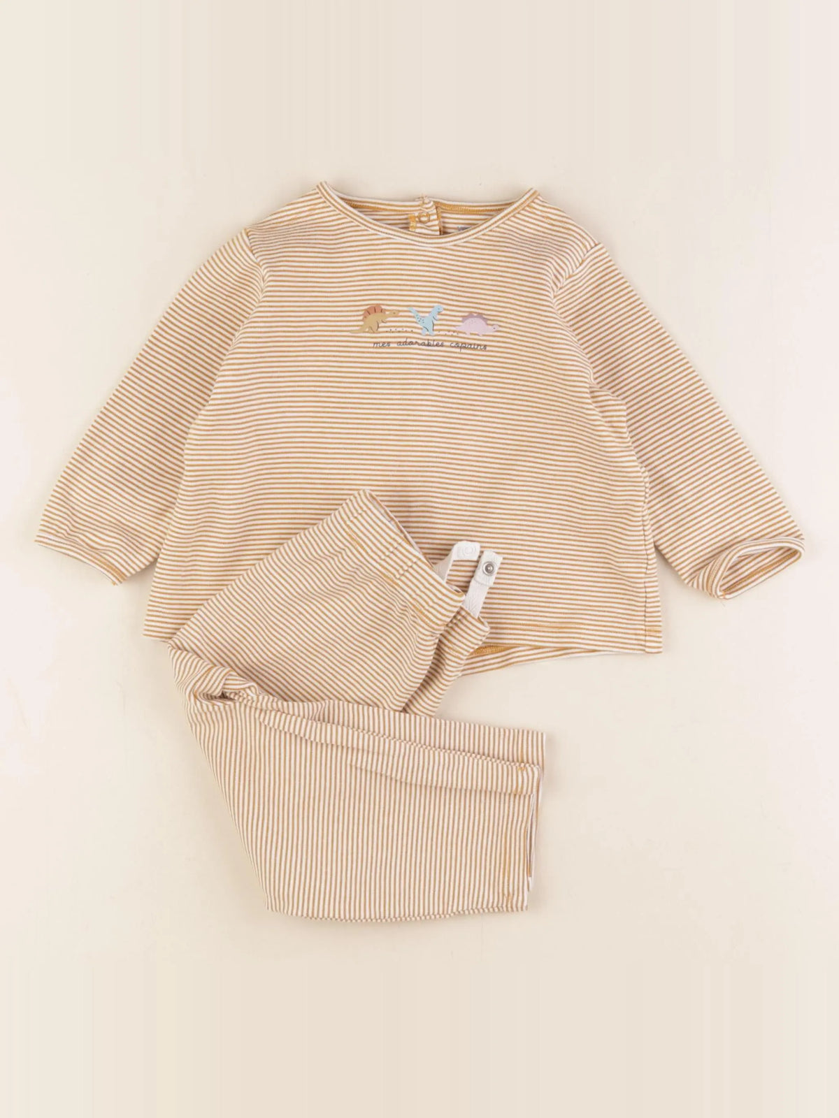 Vertbaudet - pyjama coton marron - 18 mois