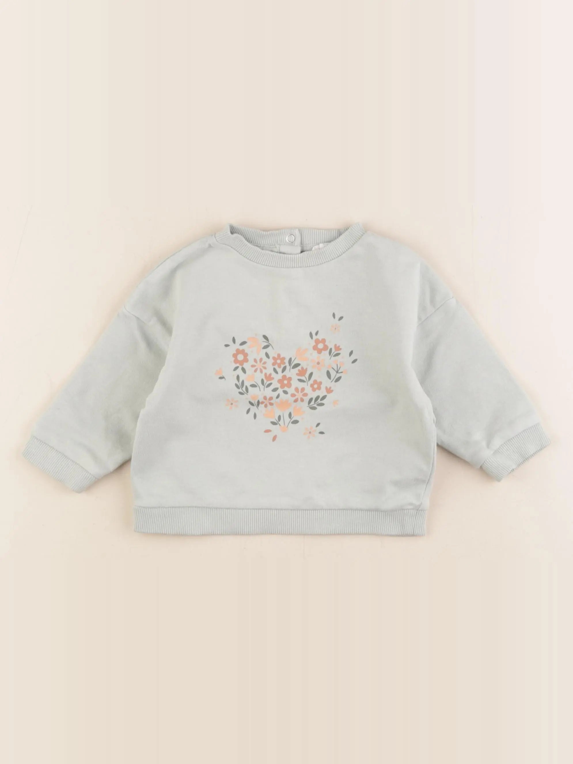 Vertbaudet - sweat vert - 6 mois