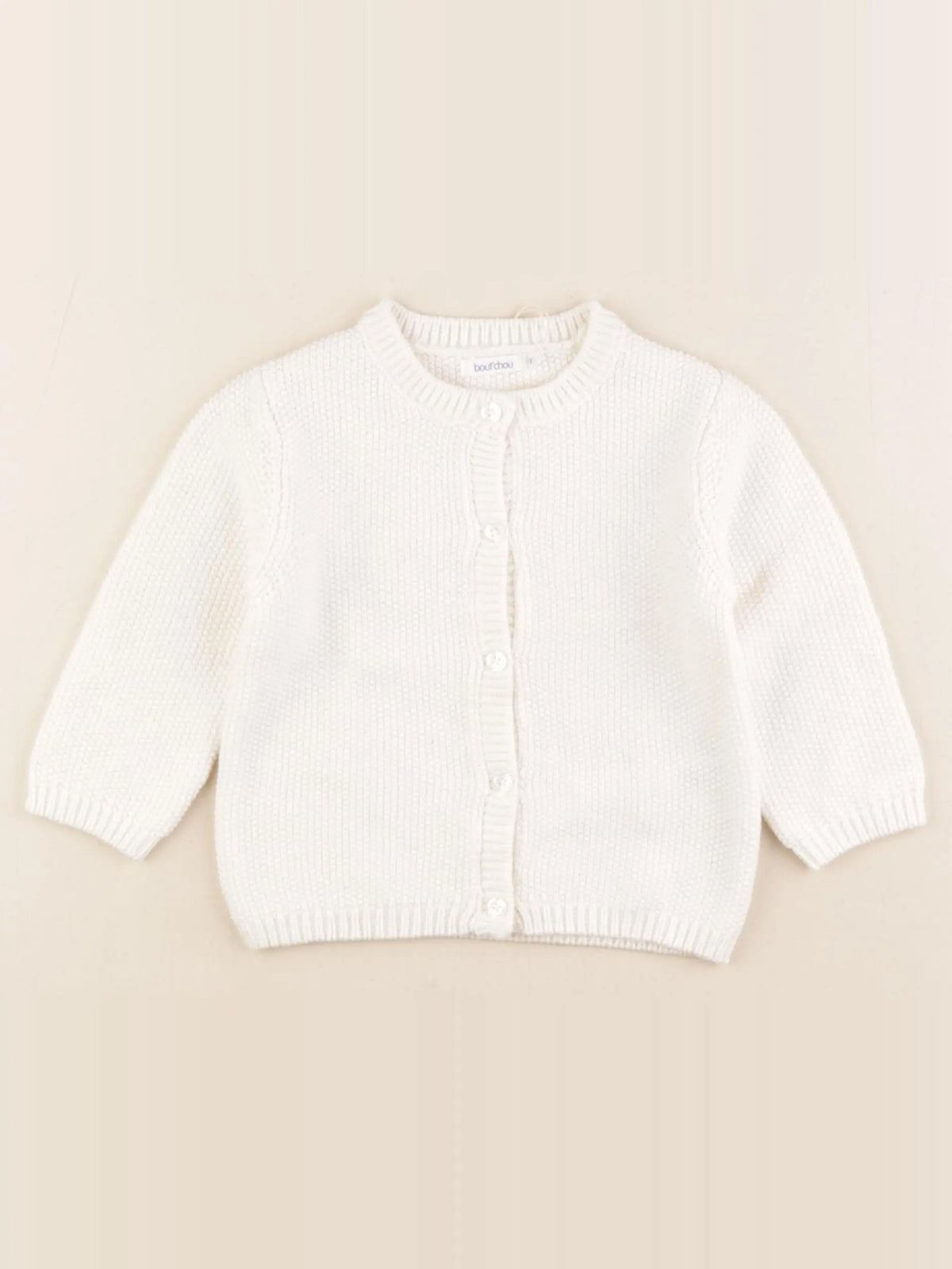 Boutchou - gilet blanc - 12 mois