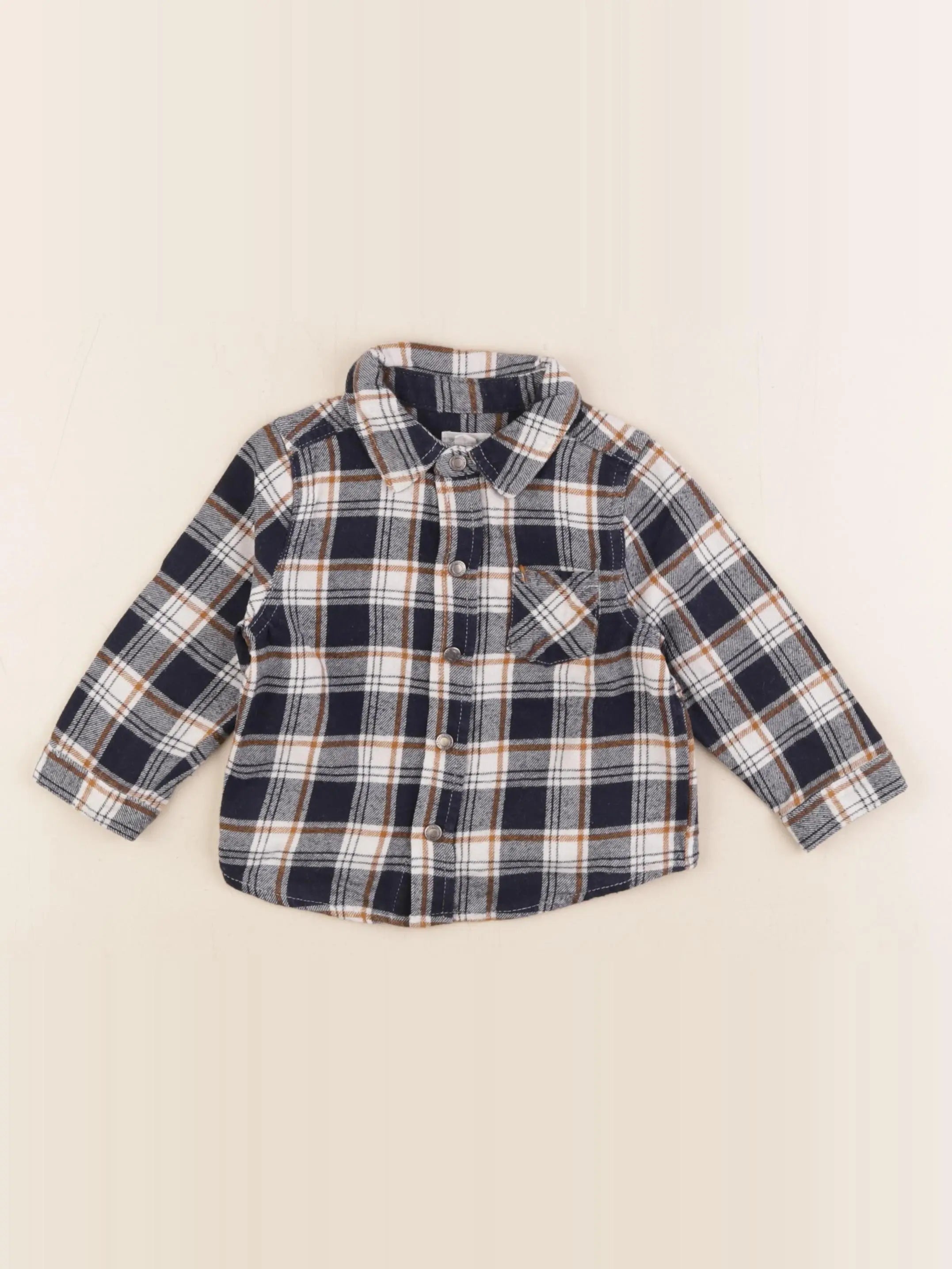 Vertbaudet - chemise multicolore - 12 mois