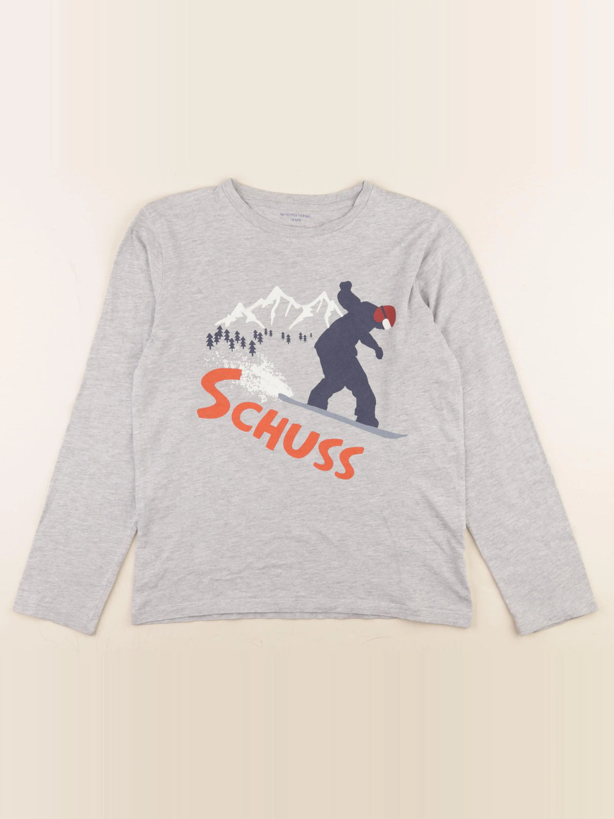 Monoprix - tee-shirt gris - 14 ans