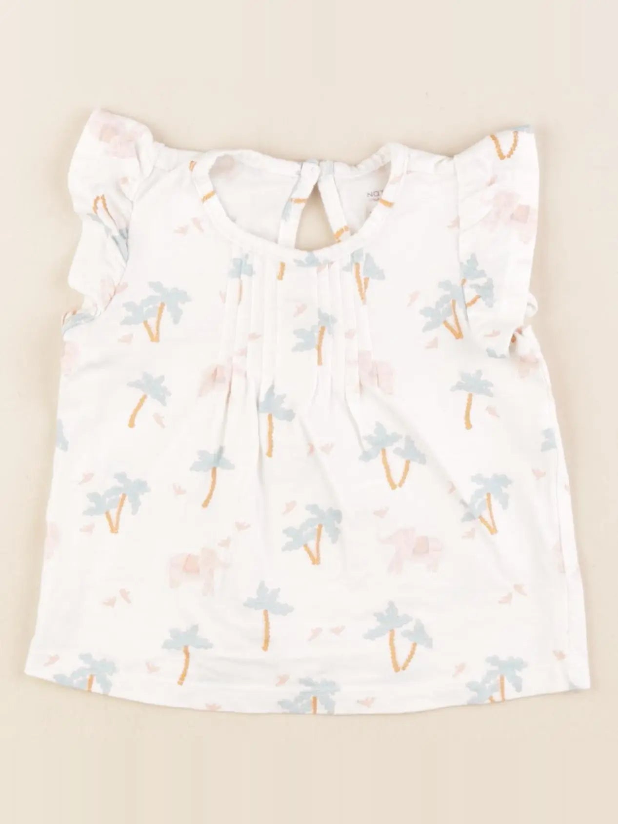 Natalys - tee-shirt blanc, multicolore - 12 mois