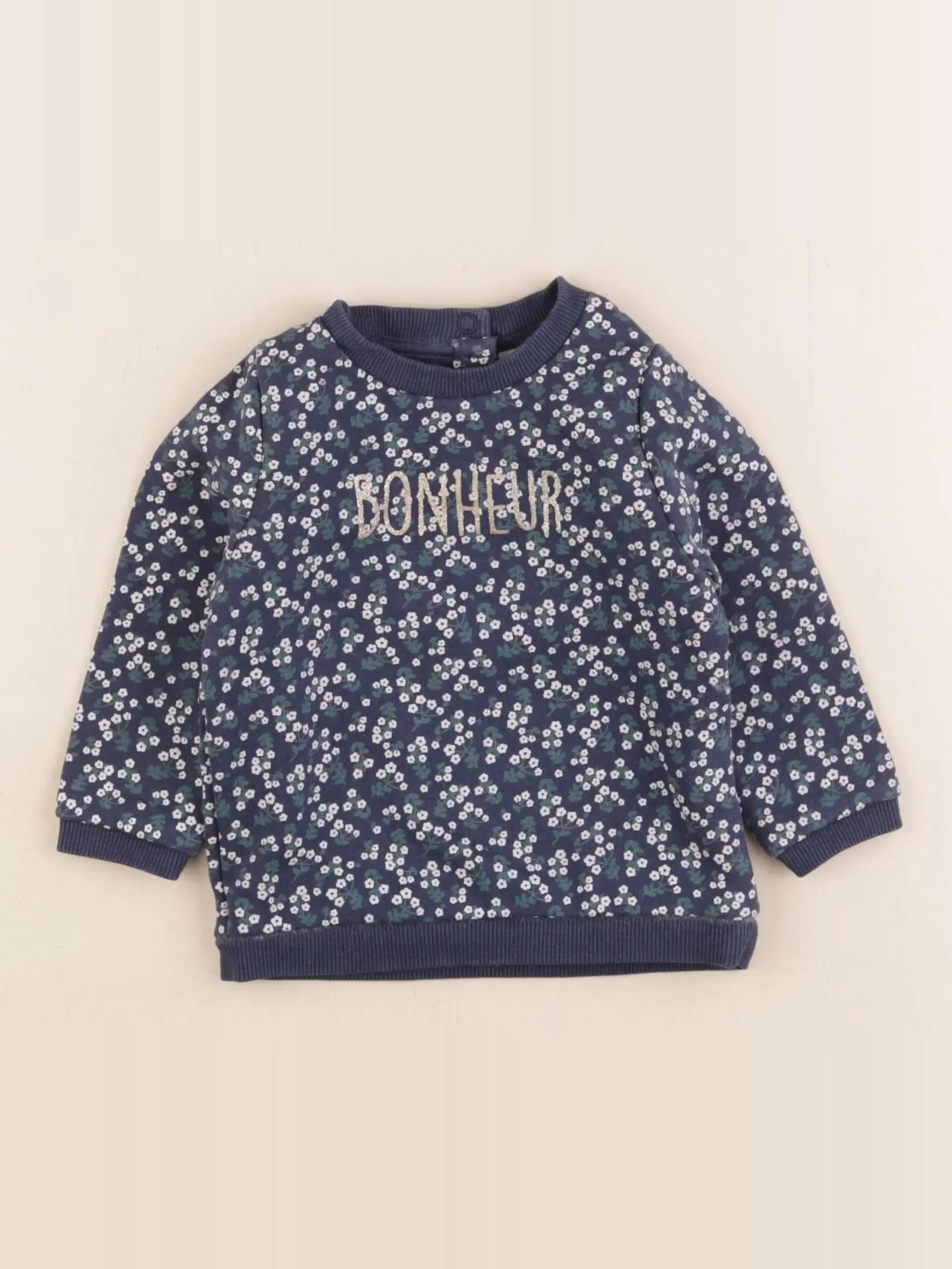Tape à l'oeil - sweat bleu - 6 mois