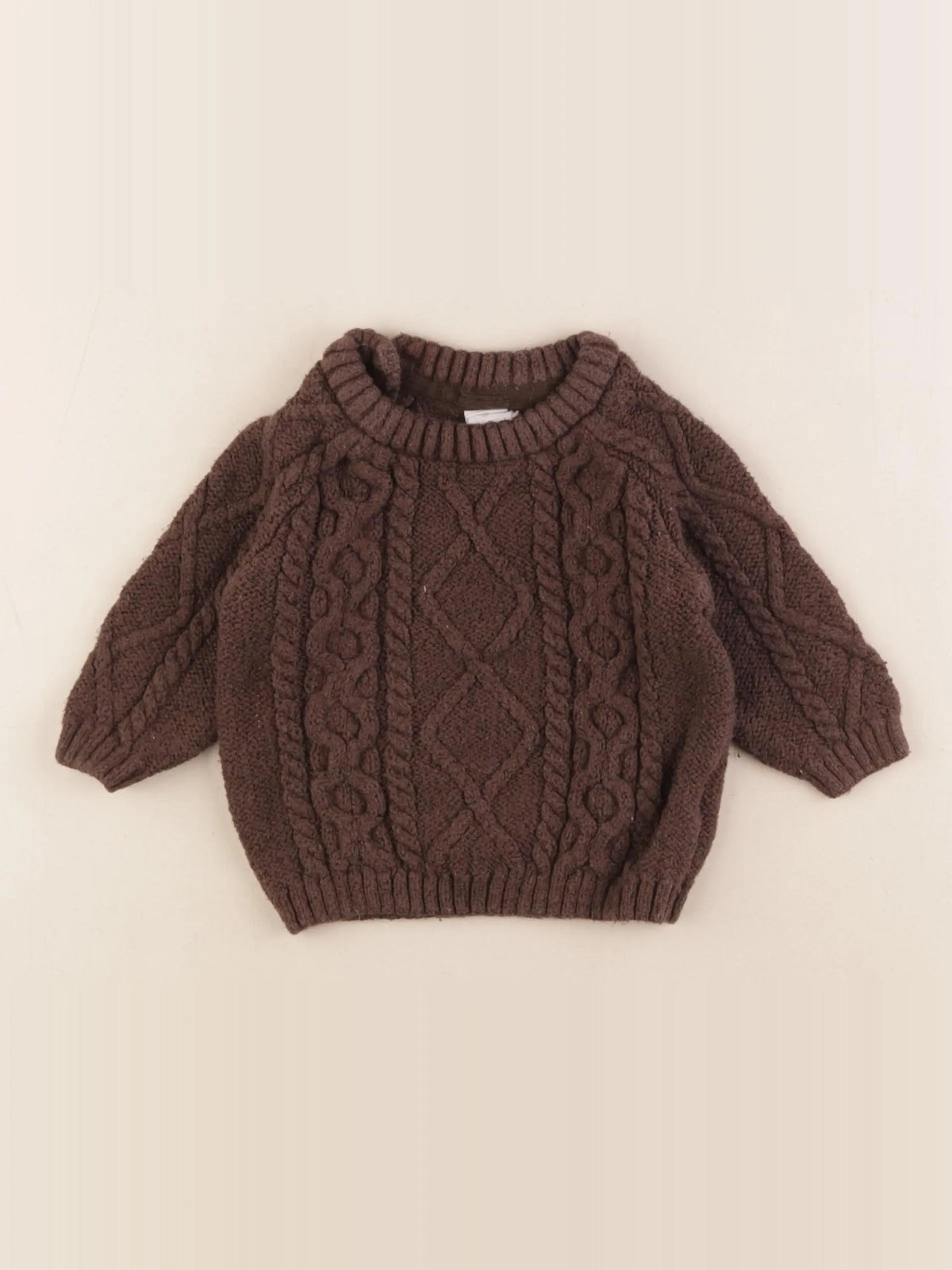 H&M - pull marron - 4/6 mois