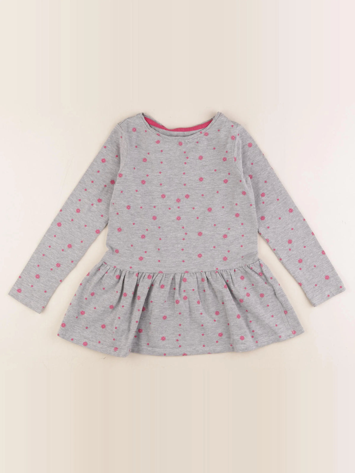 Vertbaudet - robe gris - 6 ans