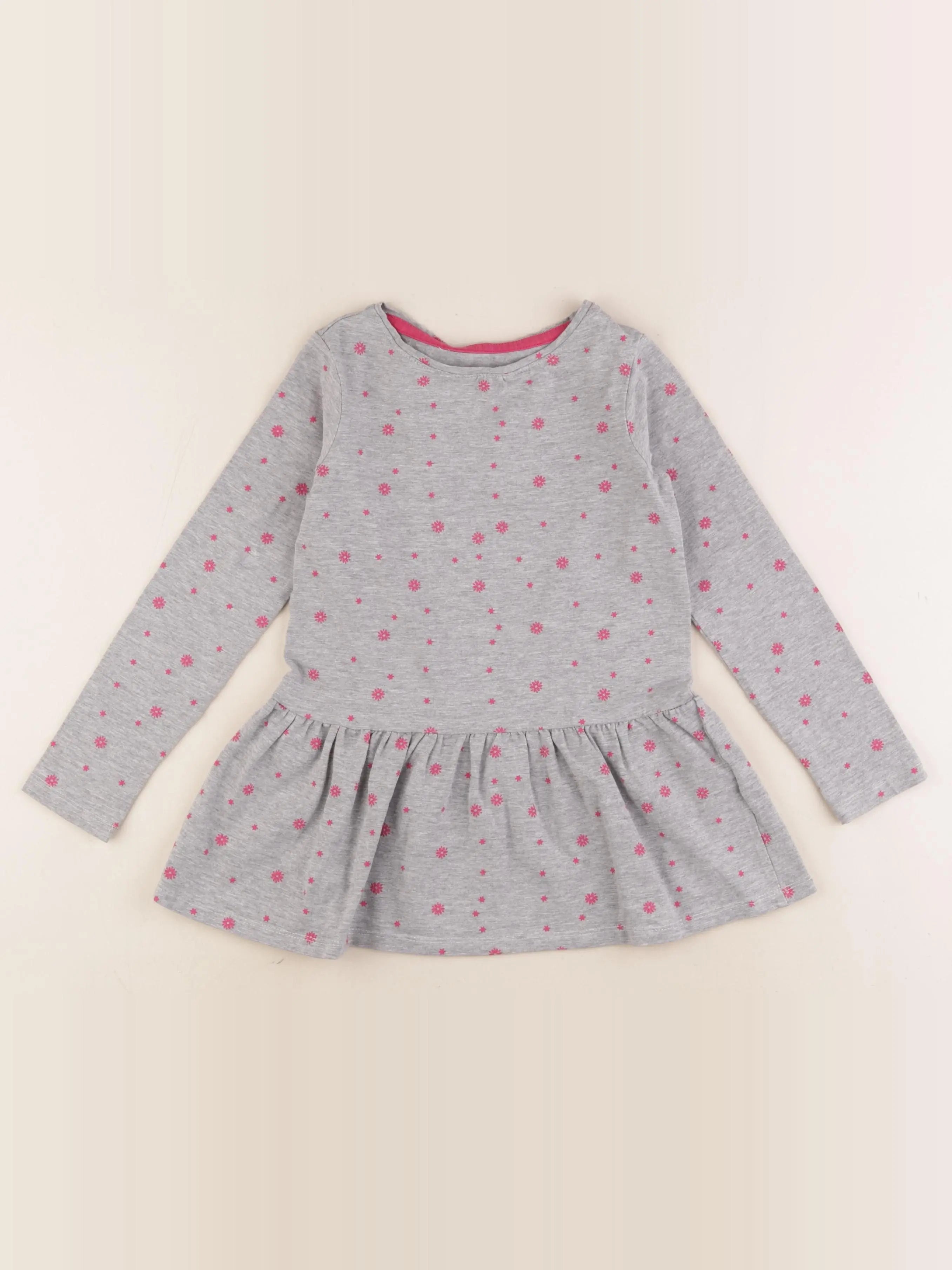 Vertbaudet - robe gris - 6 ans