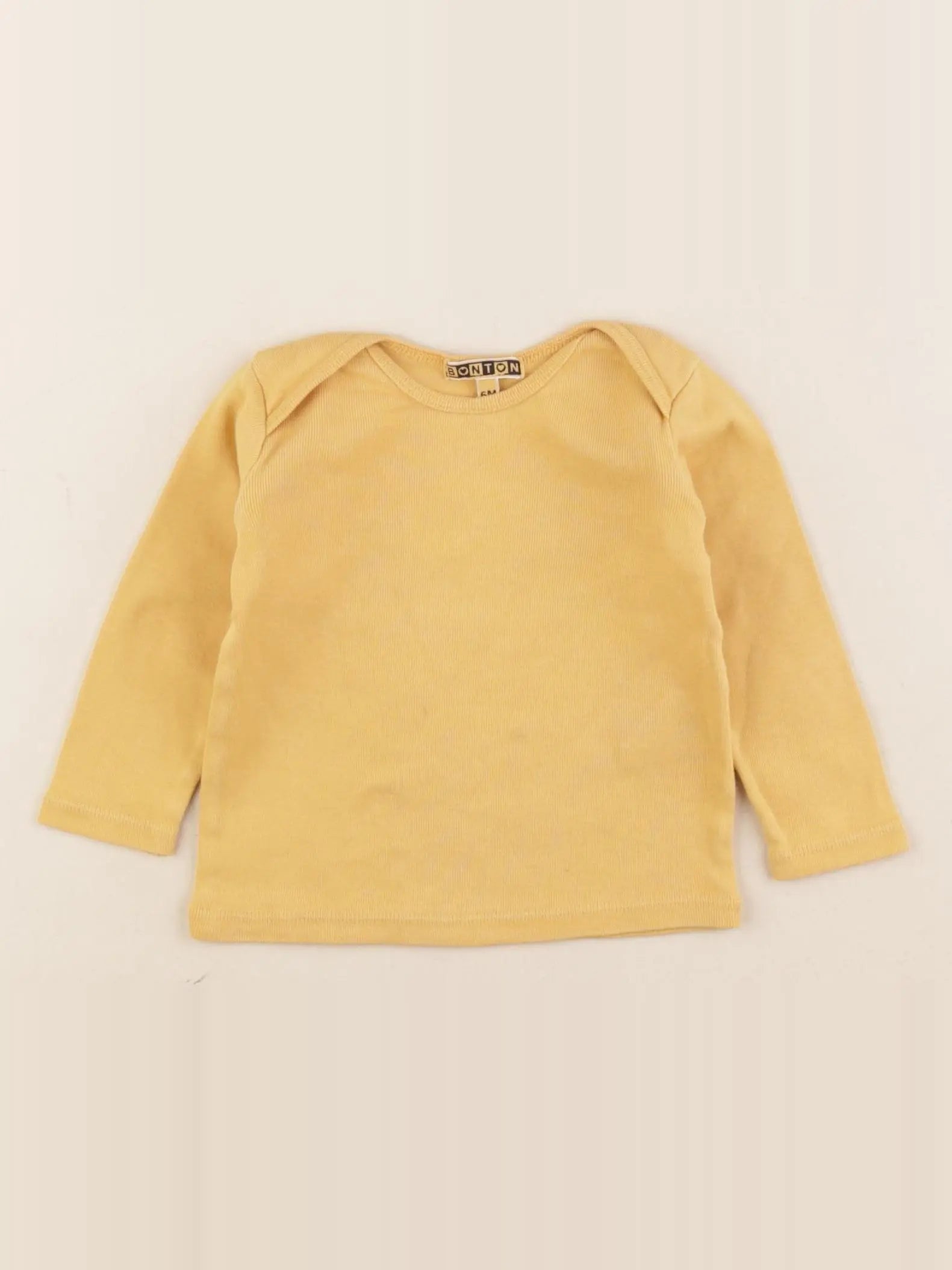 Bonton - tee-shirt jaune - 6 mois