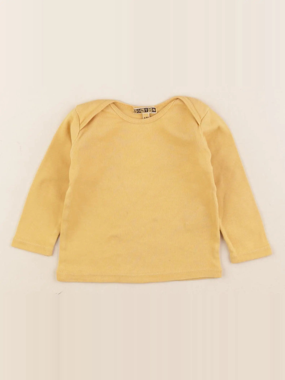 Bonton - tee-shirt jaune - 6 mois