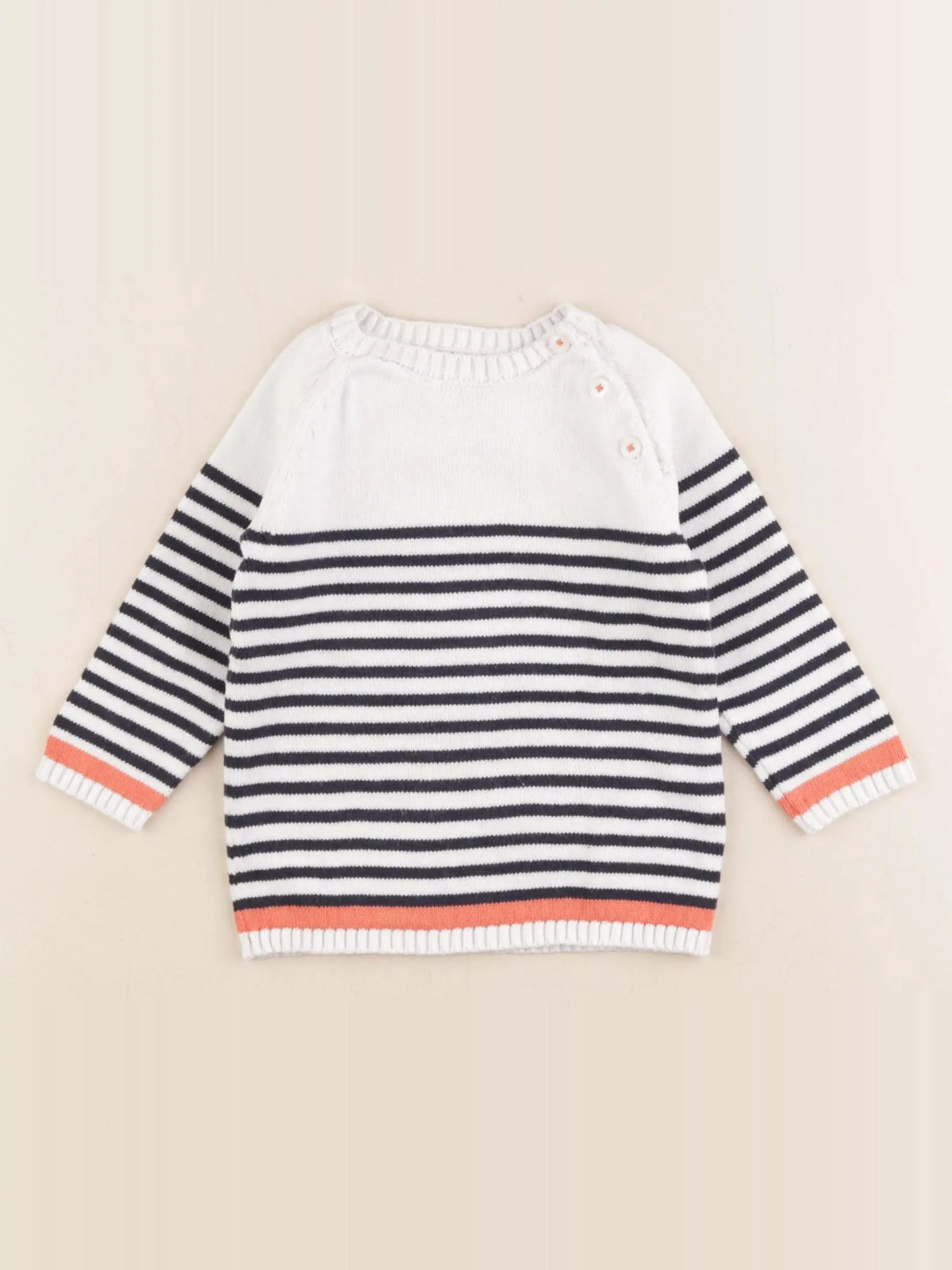 Vertbaudet - pull bleu - 12 mois
