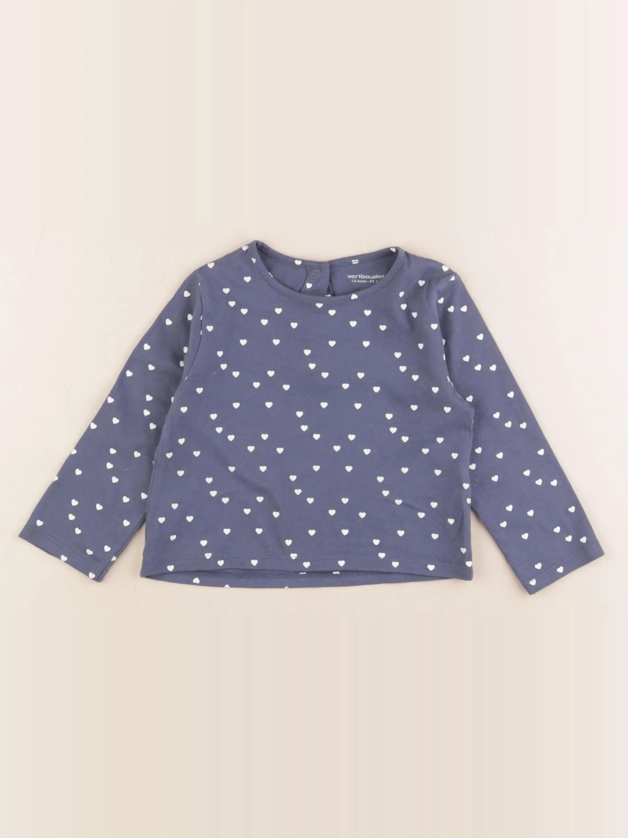Vertbaudet - tee-shirt bleu - 18 mois