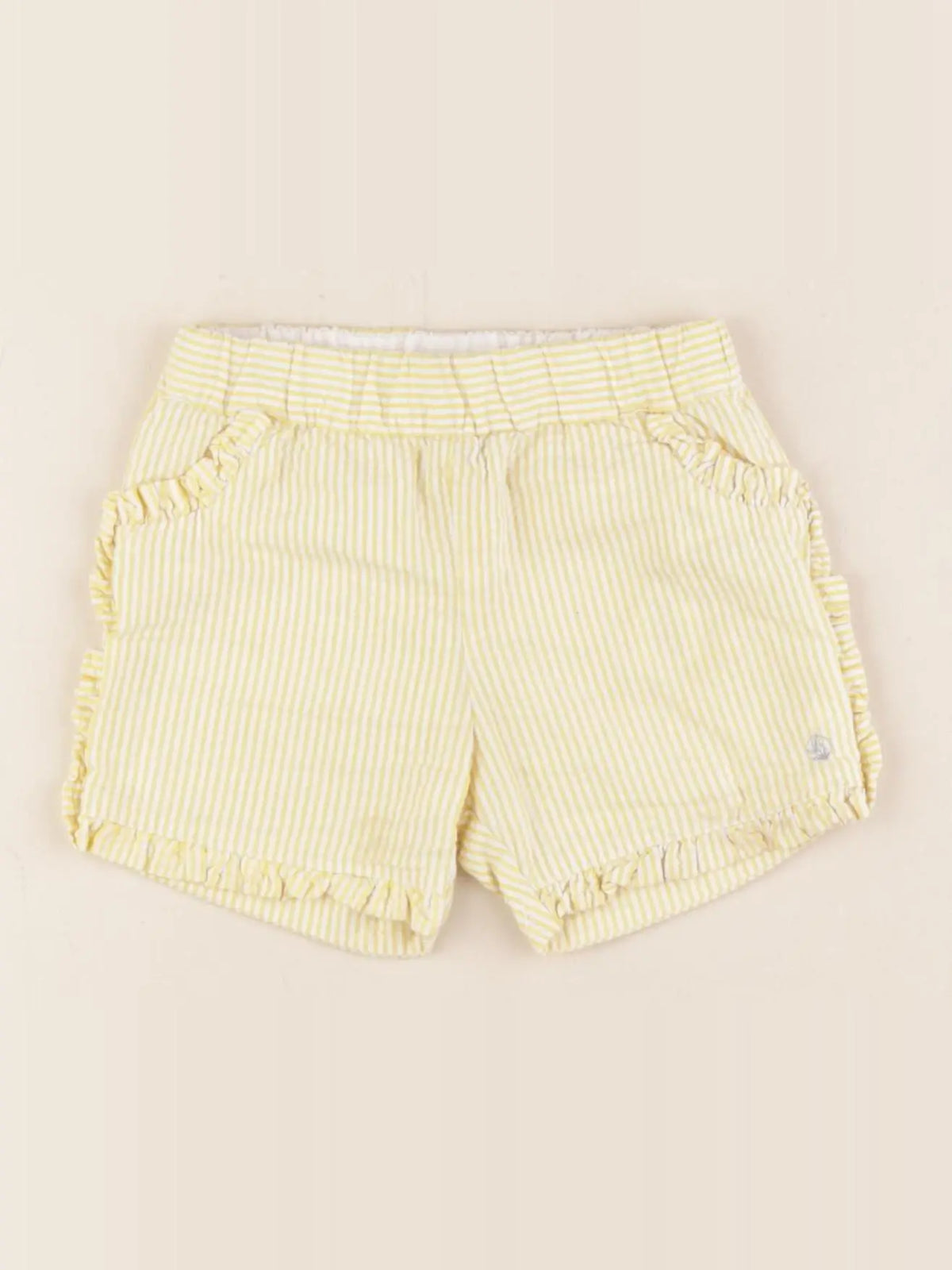 Petit Bateau - short jaune - 12 mois