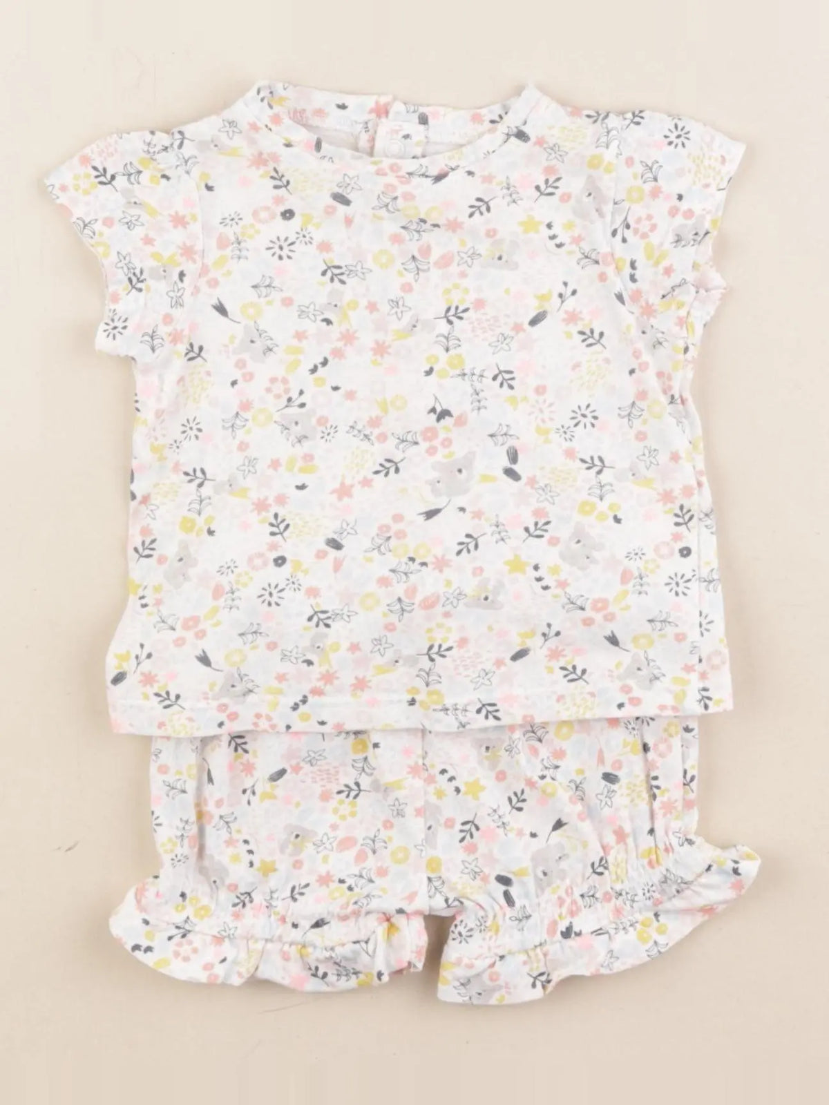 Vertbaudet - pyjama coton multicolore - 3 mois
