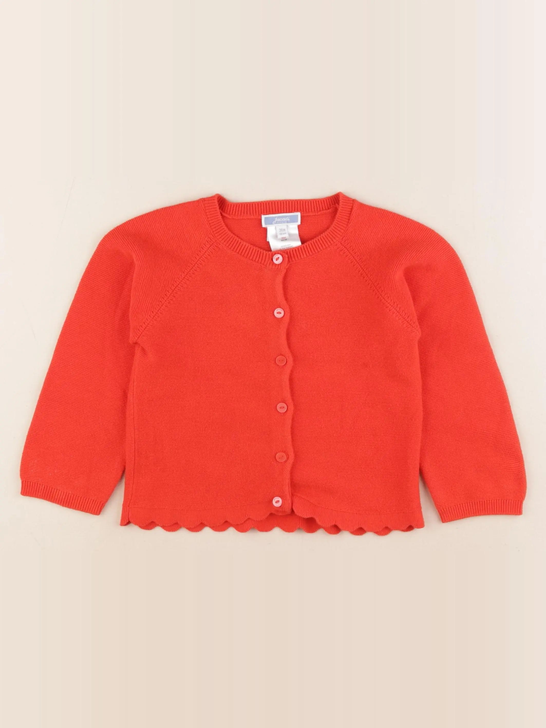 Jacadi - gilet rouge - 36 mois