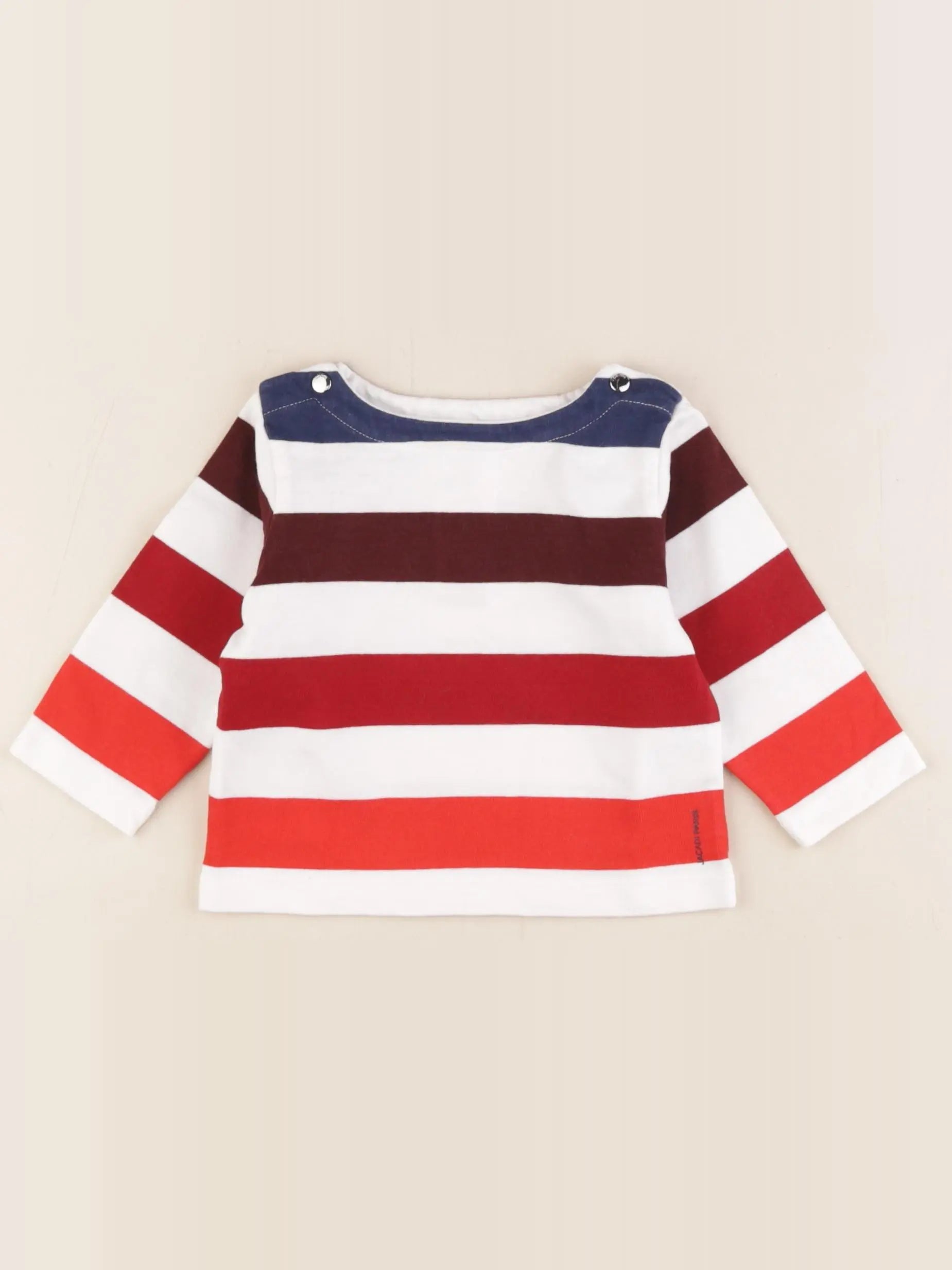 Jacadi - tee-shirt blanc, rouge - 12 mois