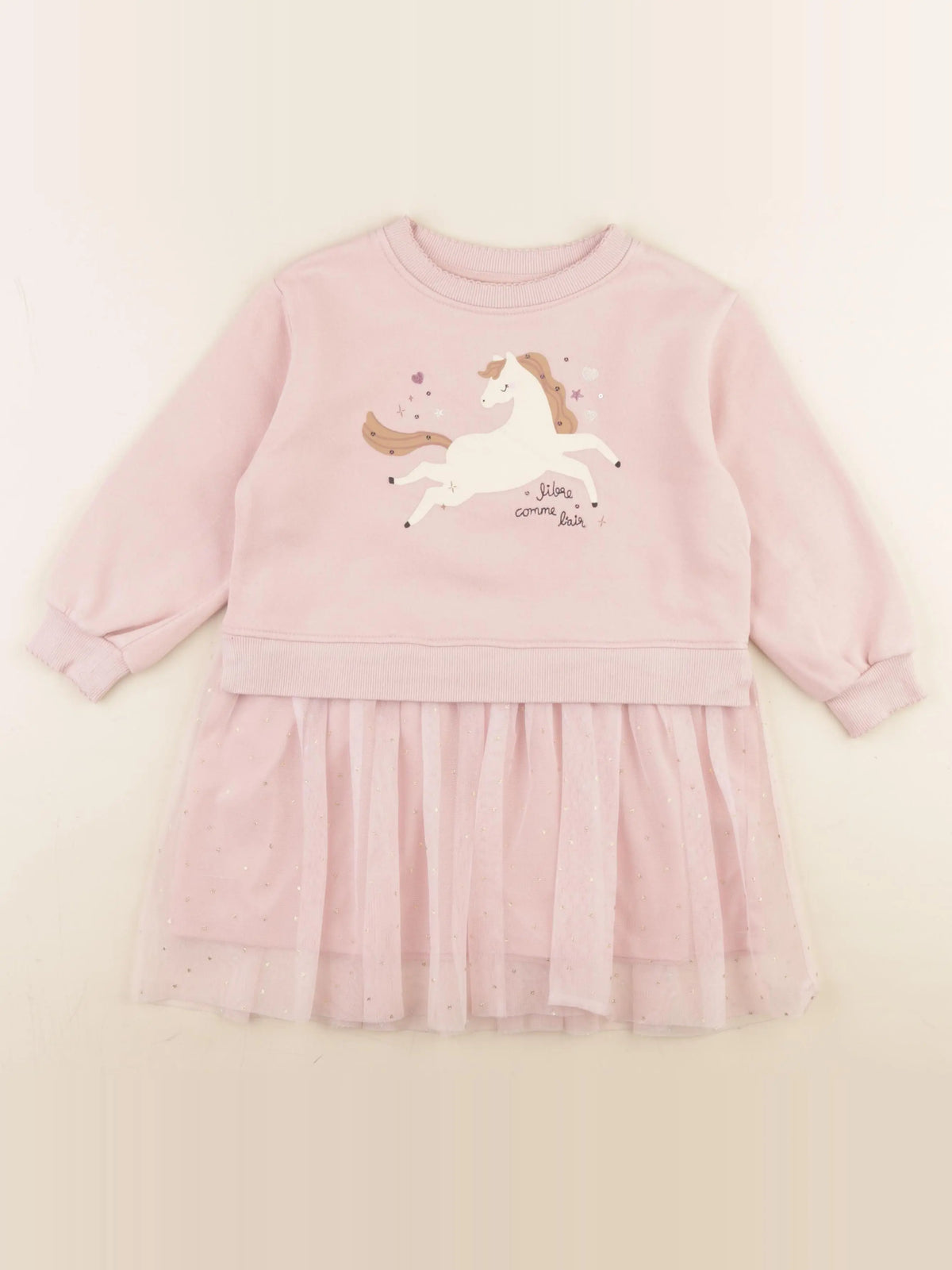 H&M - robe rose - 2/4 ans