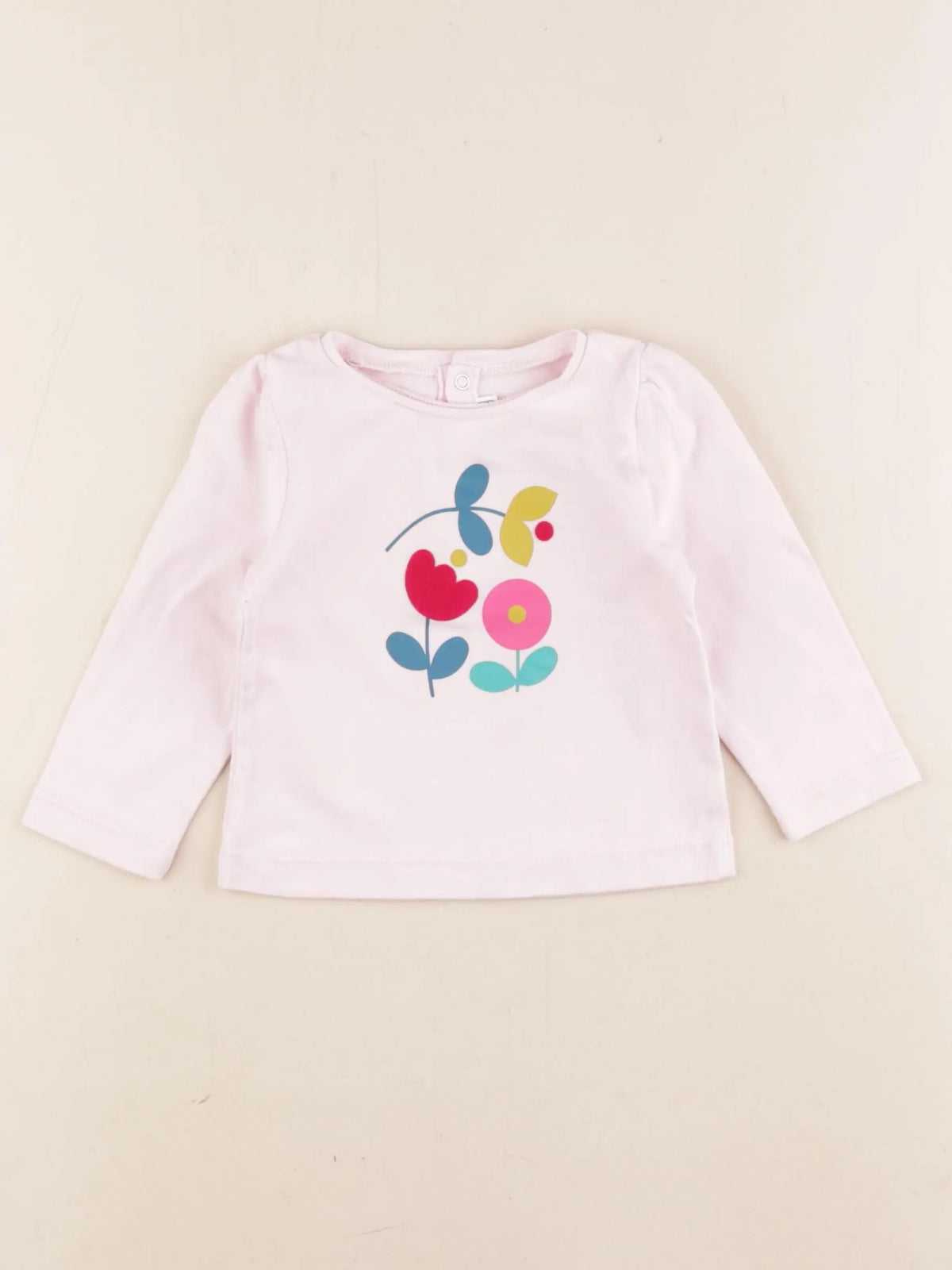 Jacadi - tee-shirt rose - 12 mois