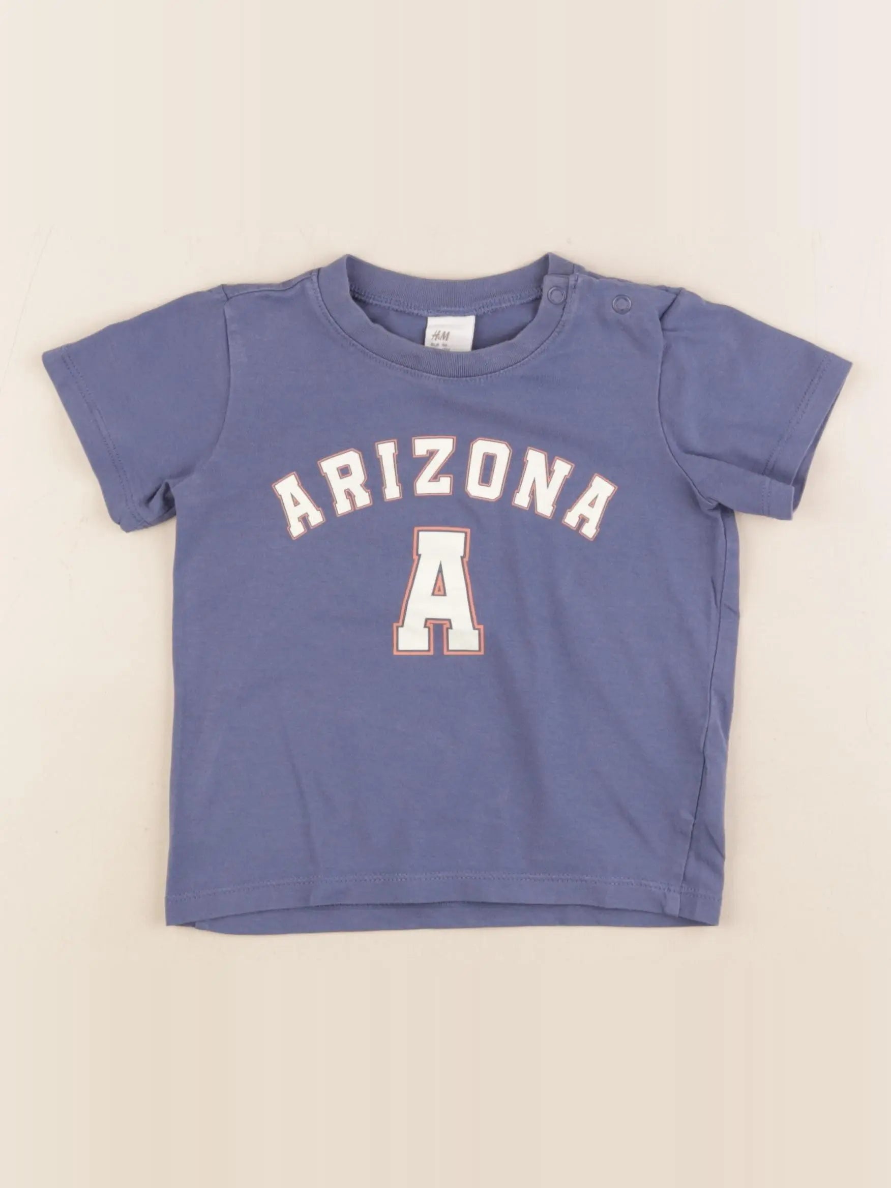 H&M - tee-shirt bleu - 12/18 mois