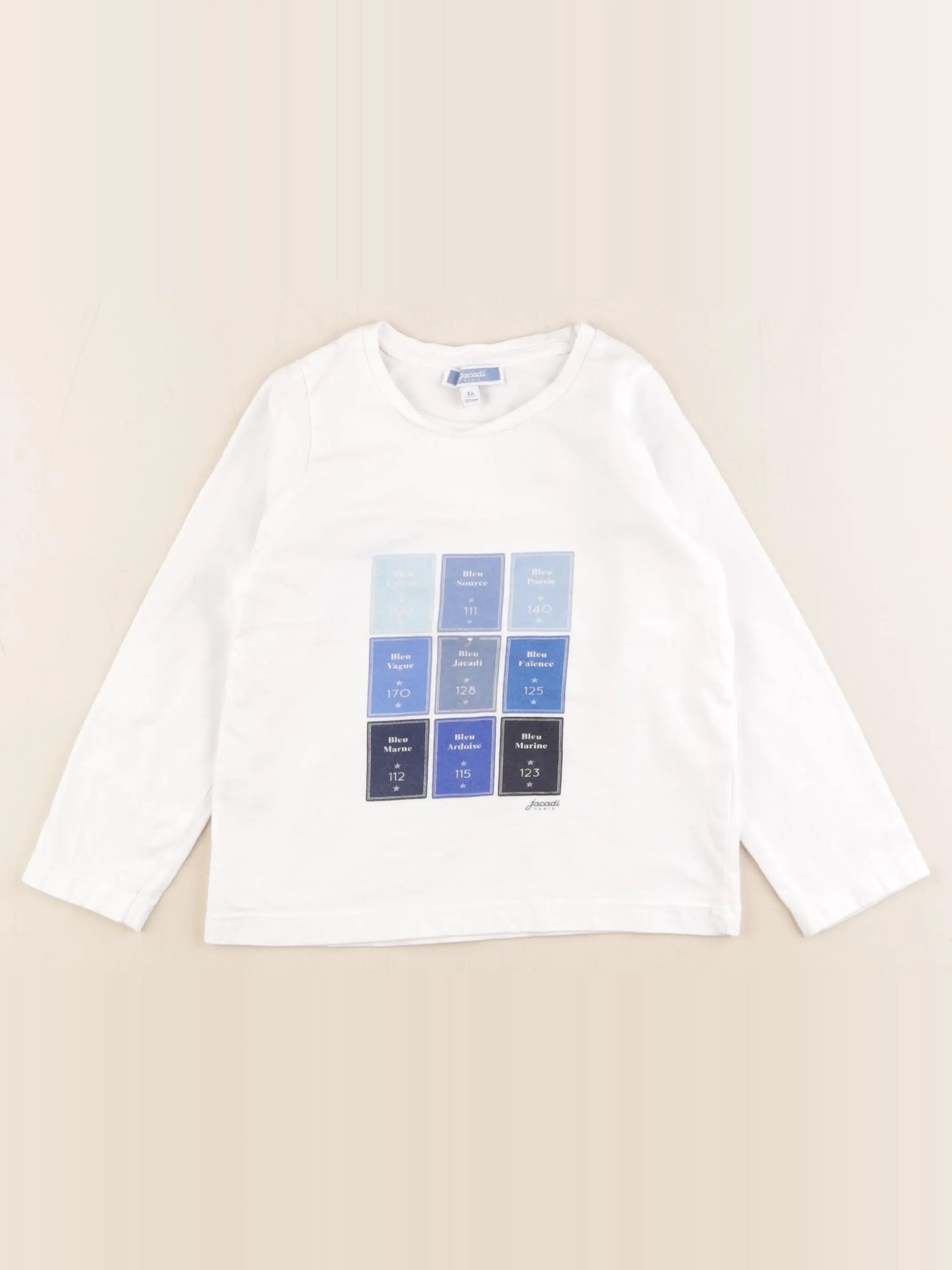 Jacadi - tee-shirt bleu, blanc - 4 ans